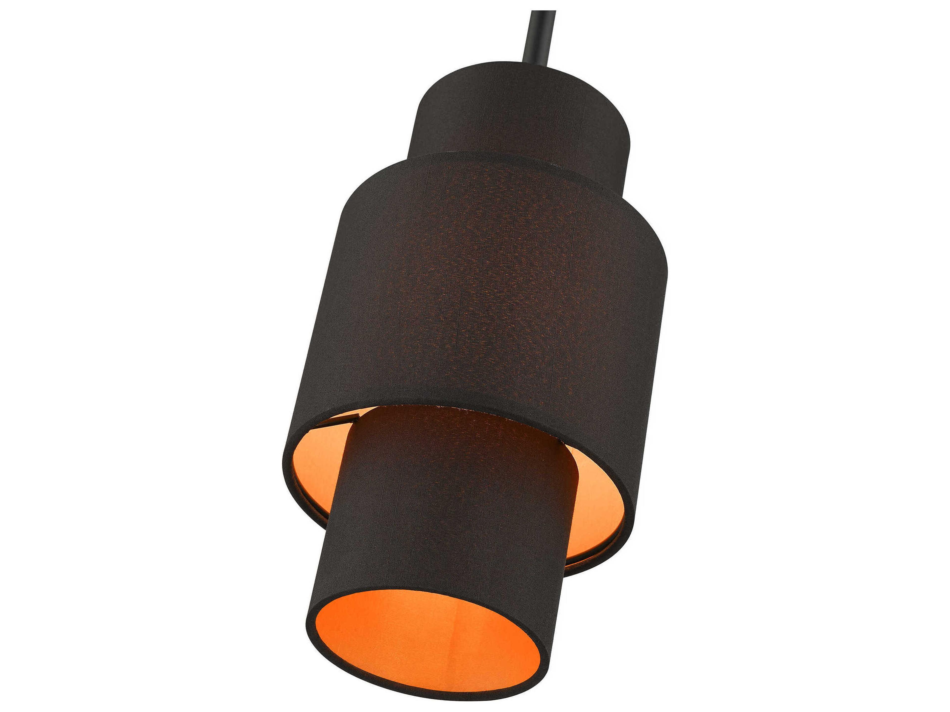 Livex Lighting Sentosa 1-Light Black Tiered Mini Pendant