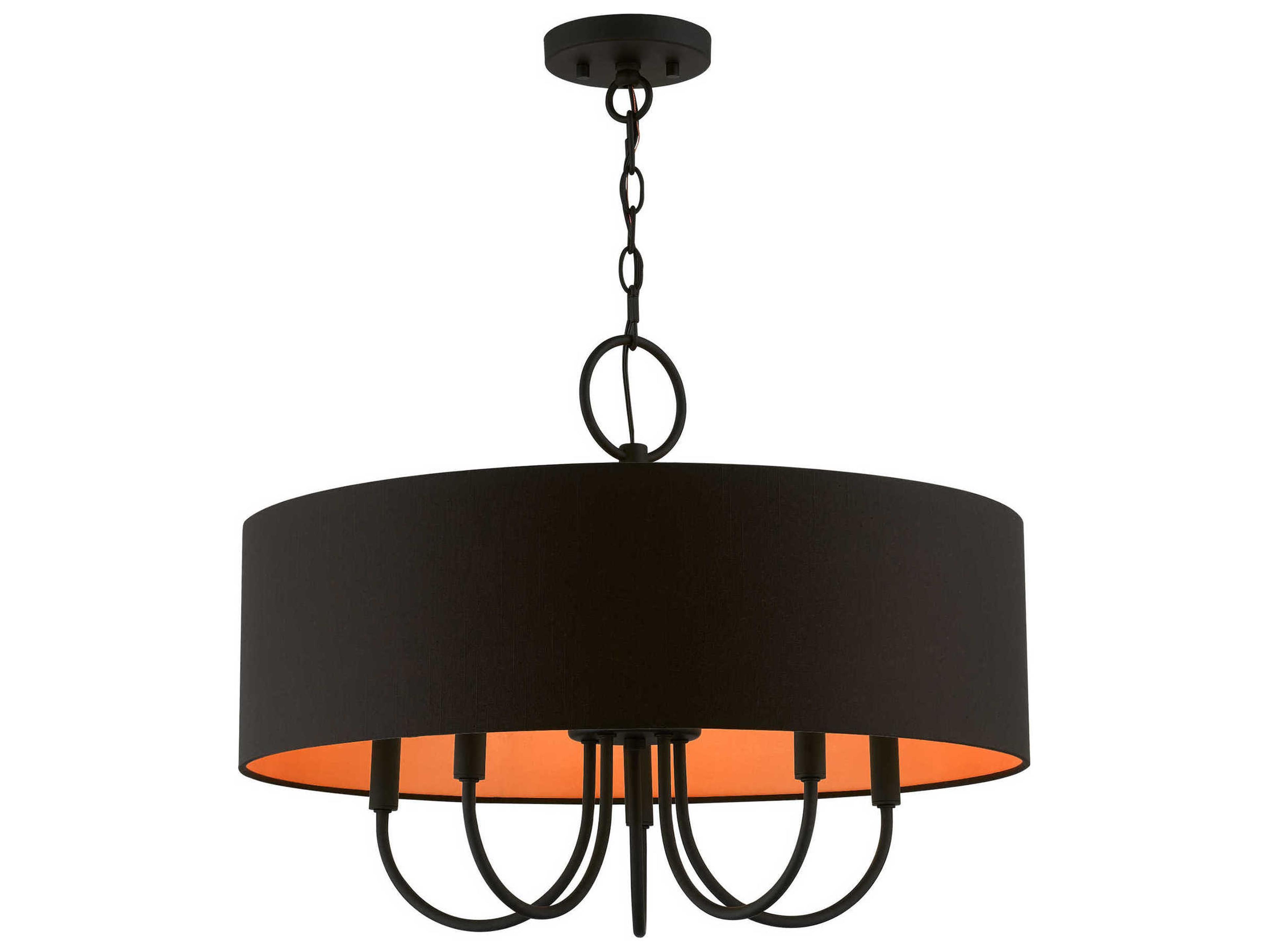 Livex Lighting Bradhurst 5-Light Black Drum Chandelier