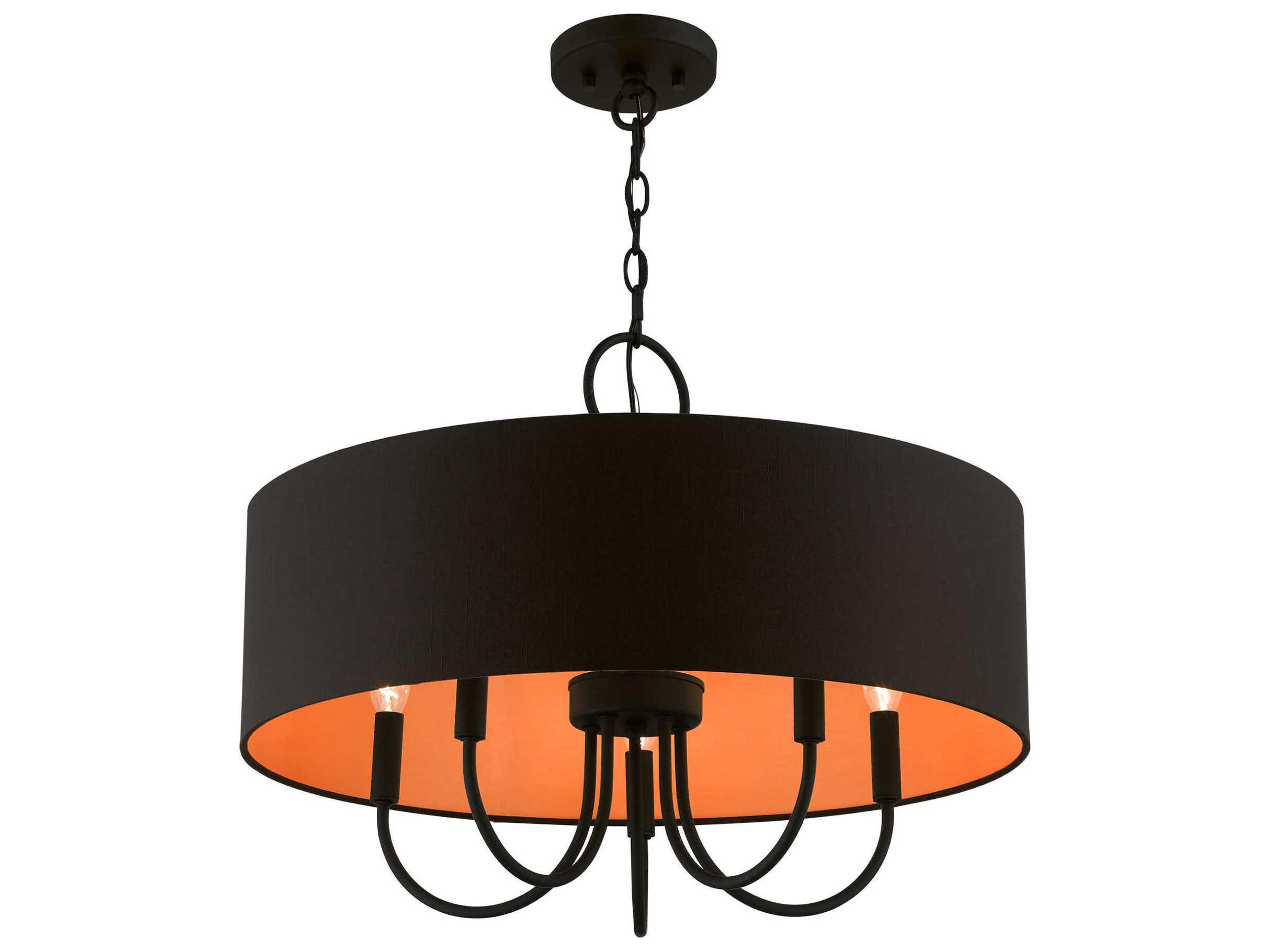 Livex Lighting Bradhurst 5-Light Black Drum Chandelier