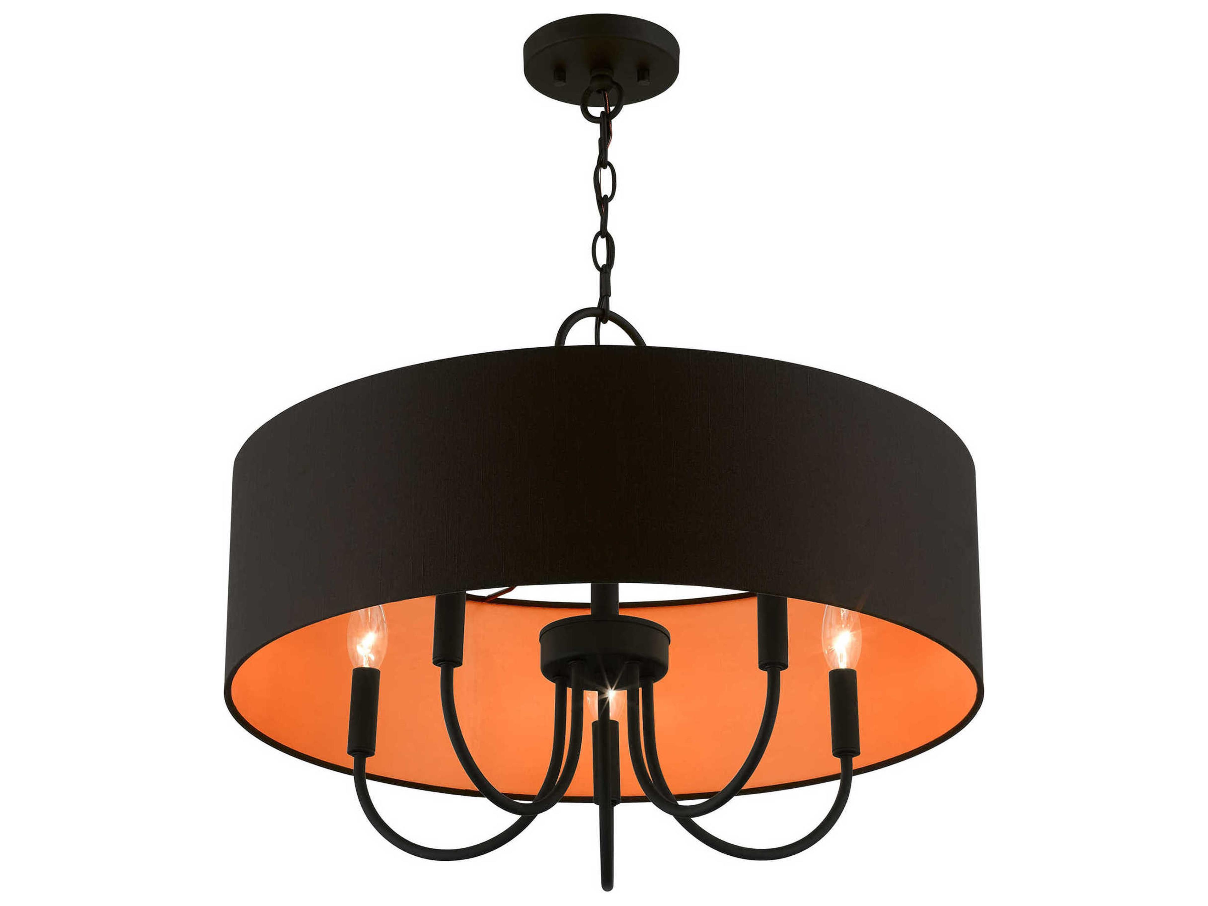 Livex Lighting Bradhurst 5-Light Black Drum Chandelier