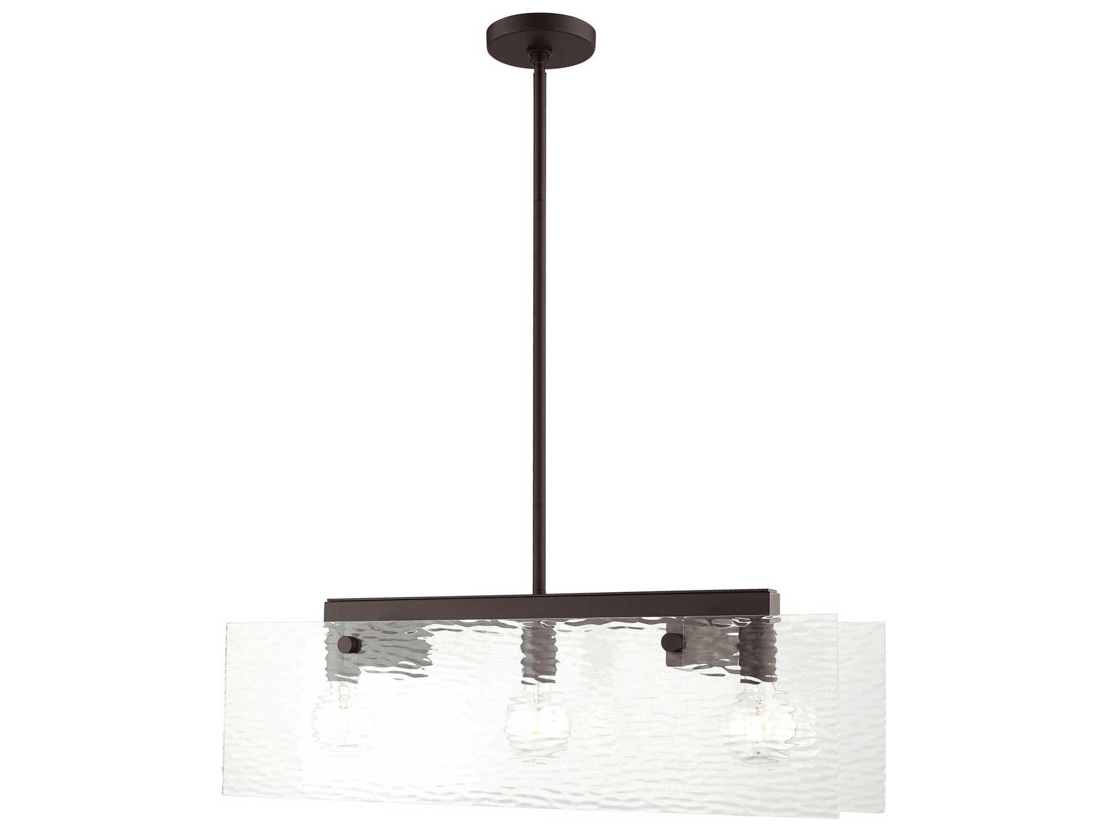 Ashcroft 3-Light Bronze Glass Island Pendant