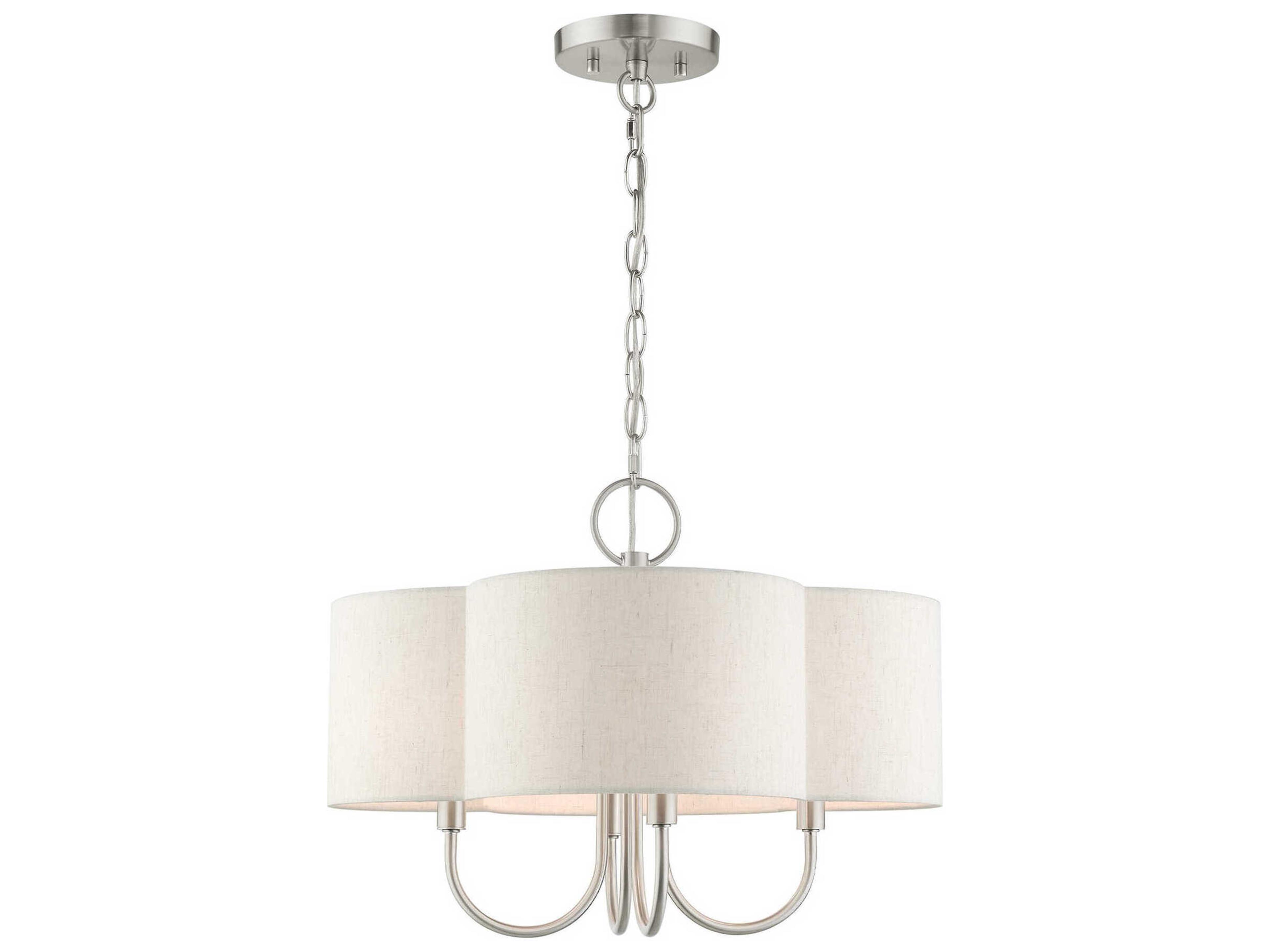 Solstice 4-Light Brushed Nickel Candelabra Chandelier