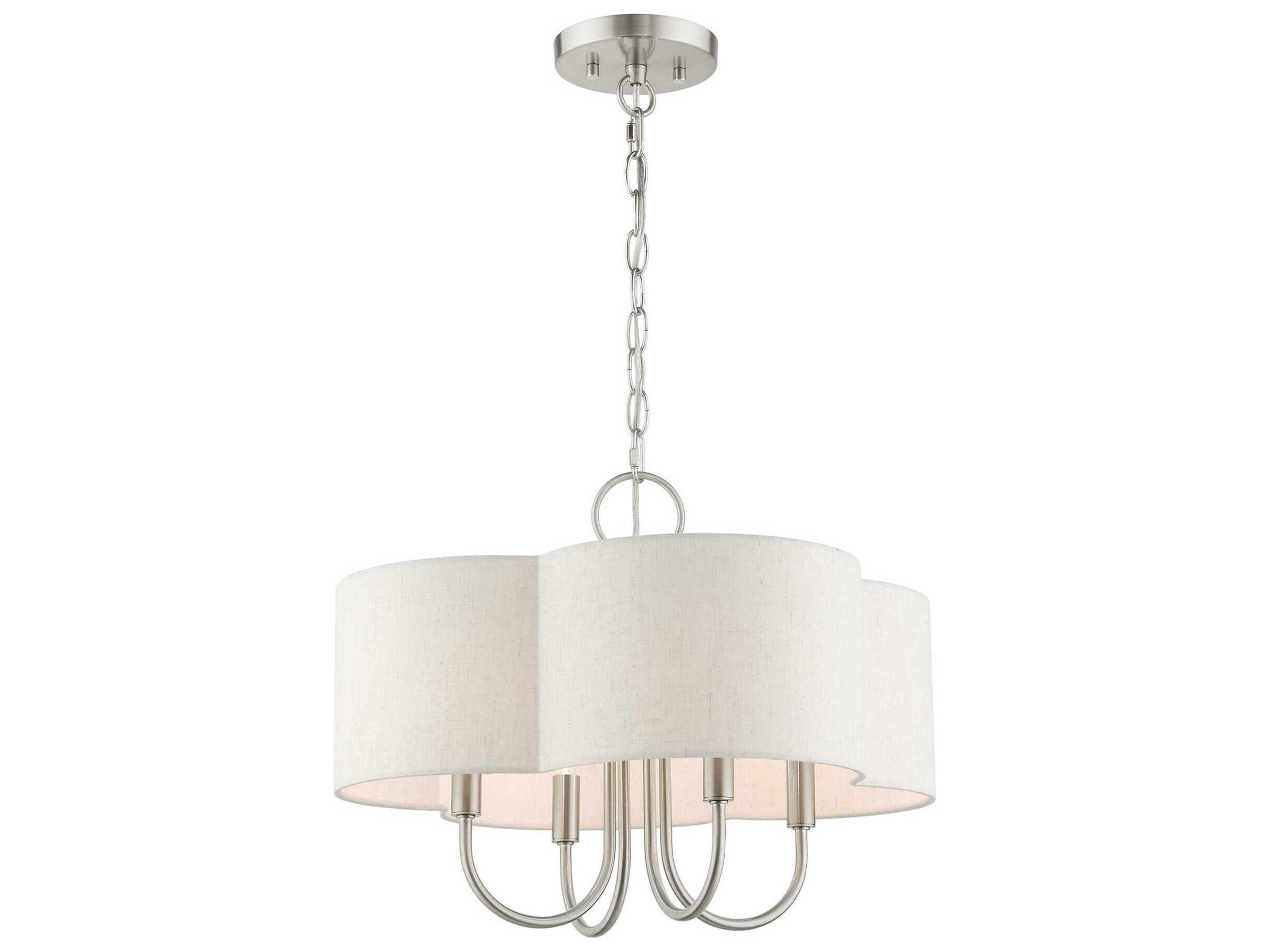 Livex Lighting Solstice 4-Light Brushed Nickel Candelabra Chandelier