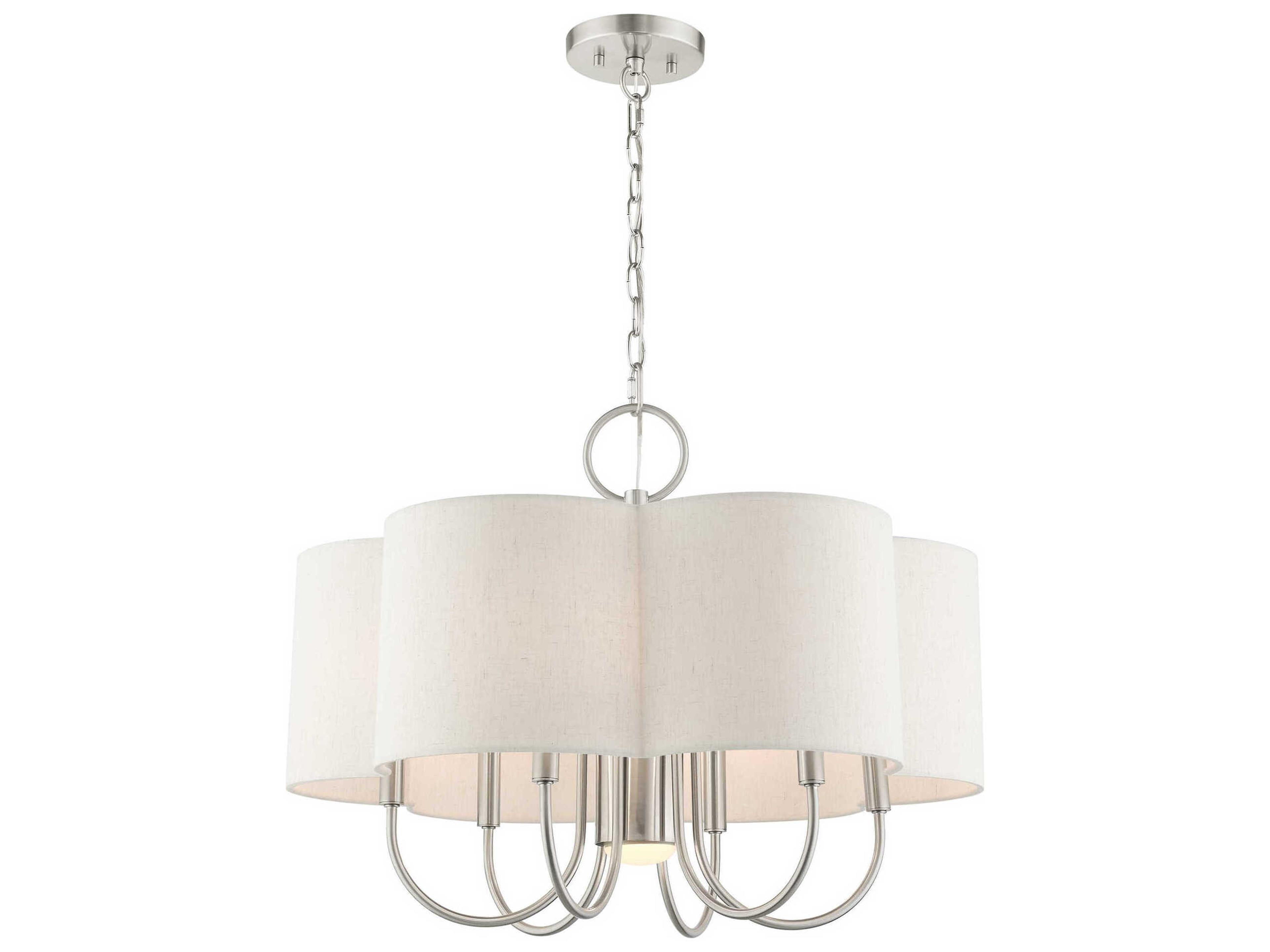 Livex Lighting Solstice 7-Light Brushed Nickel Candelabra Chandelier