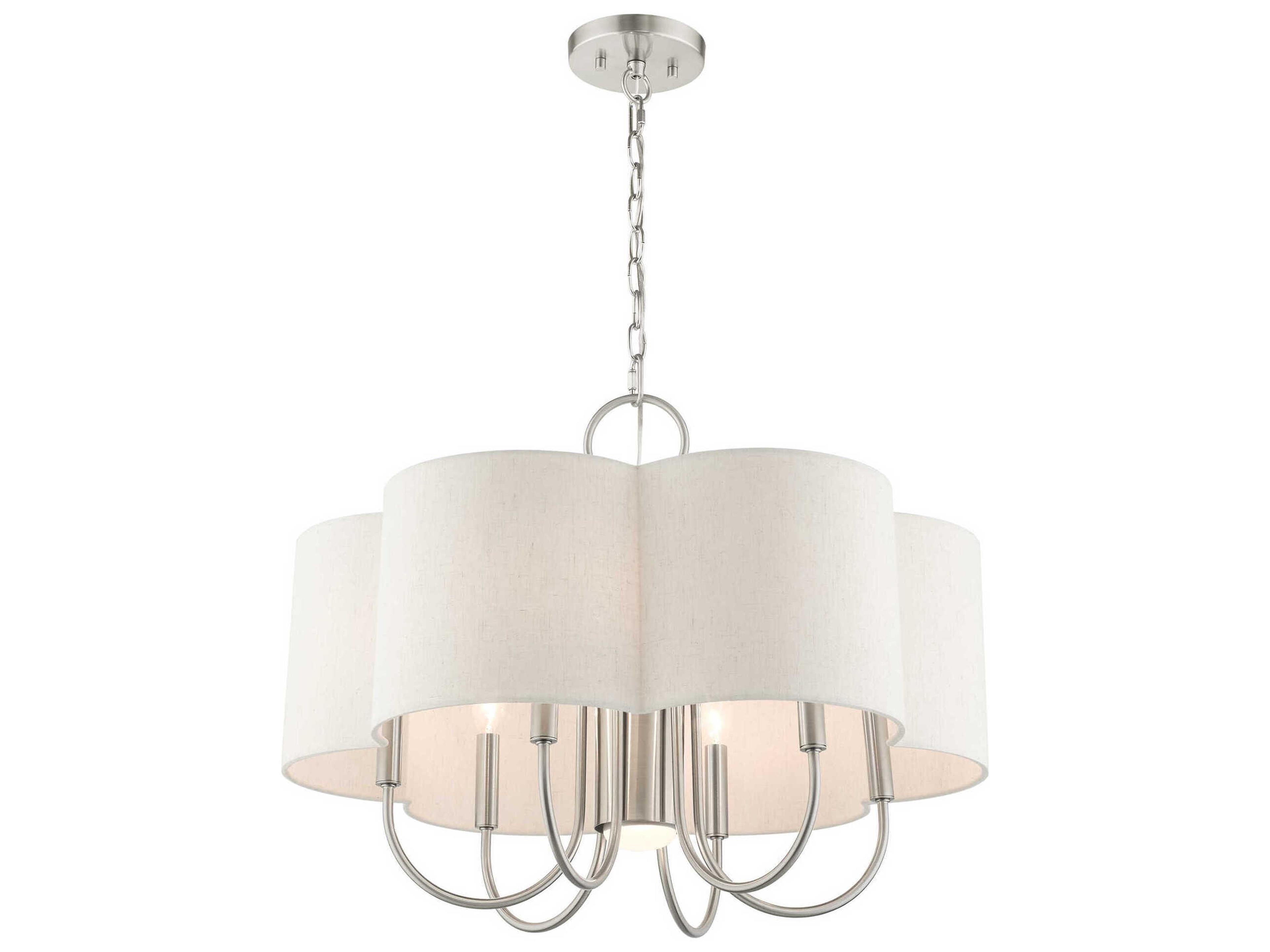 Livex Lighting Solstice 7-Light Brushed Nickel Candelabra Chandelier