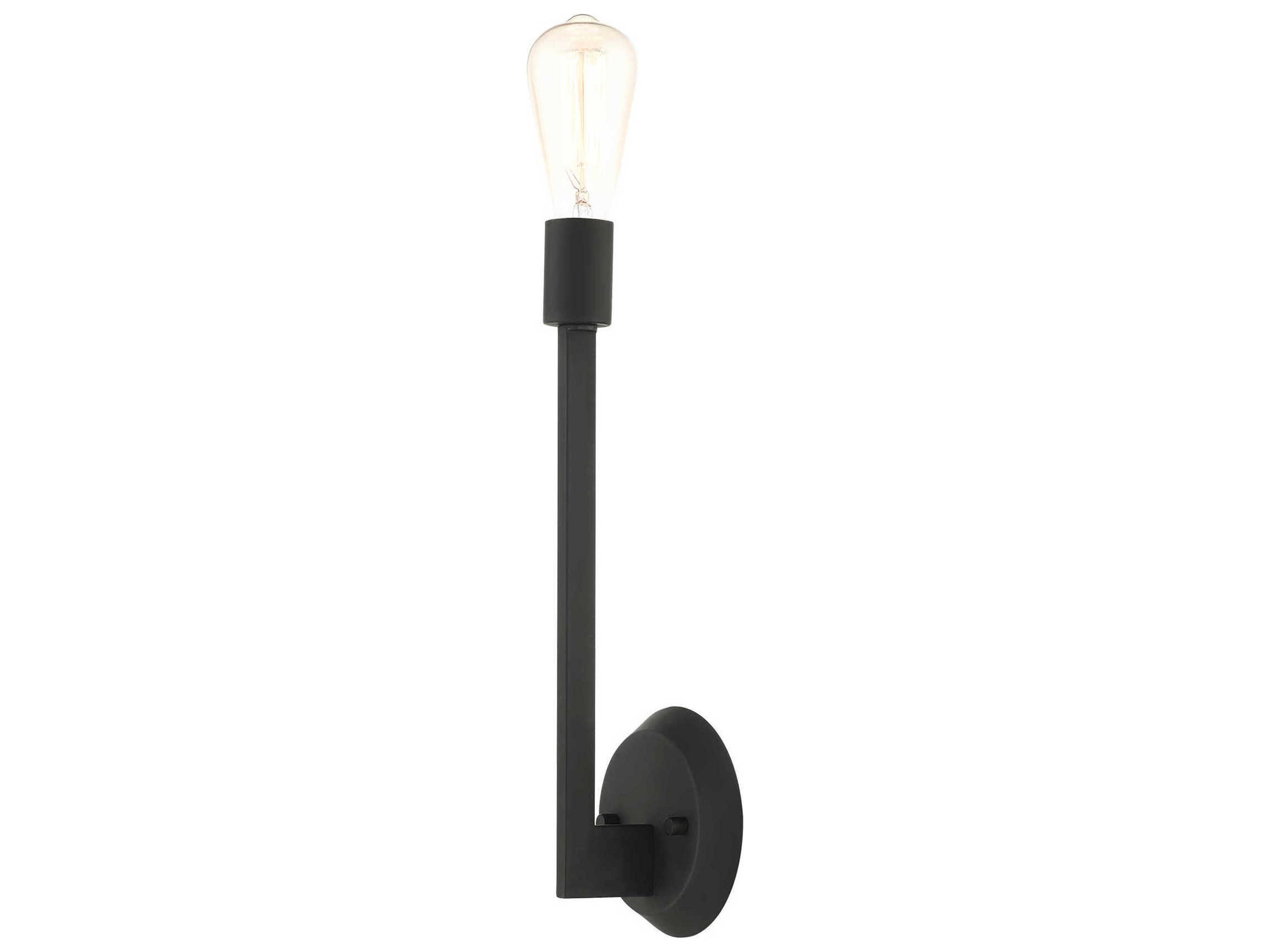 Prague 1-Light Black Wall Sconce