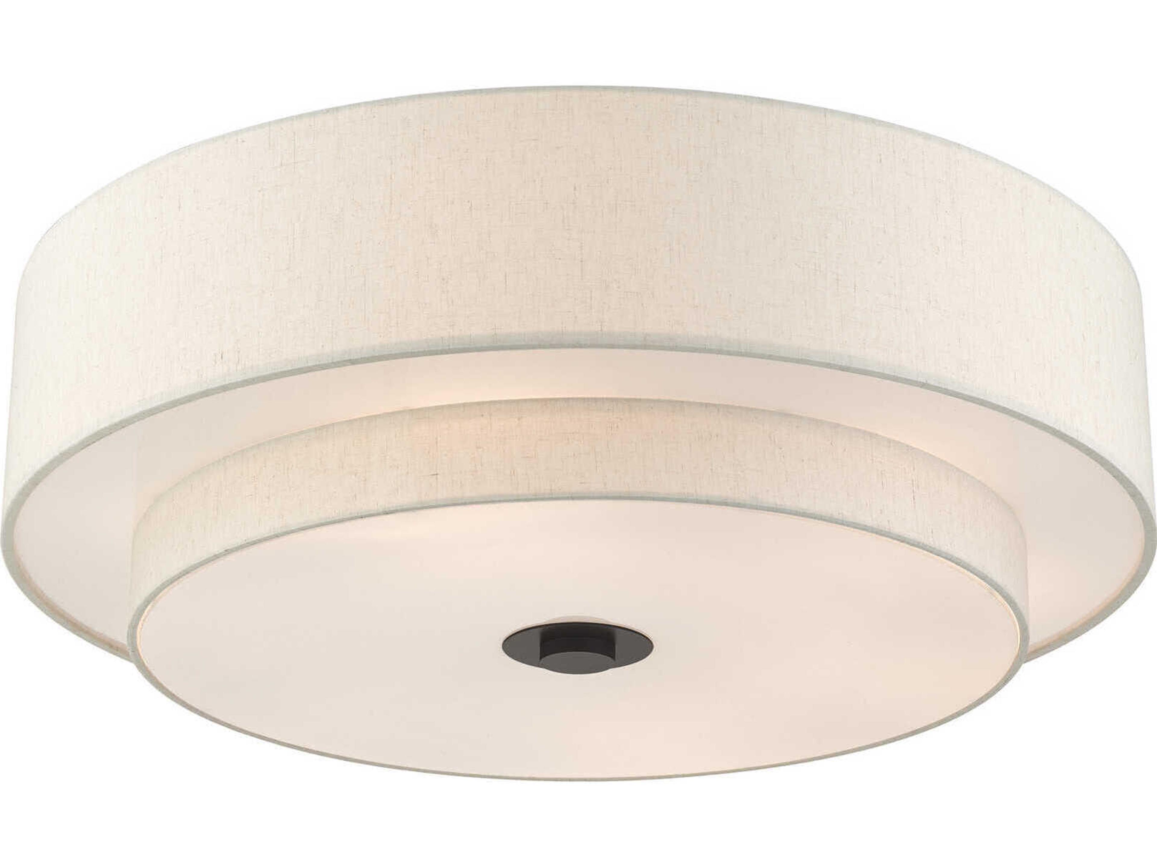 Livex Lighting Meridian 6-Light English Bronze Drum Semi Flush Mount