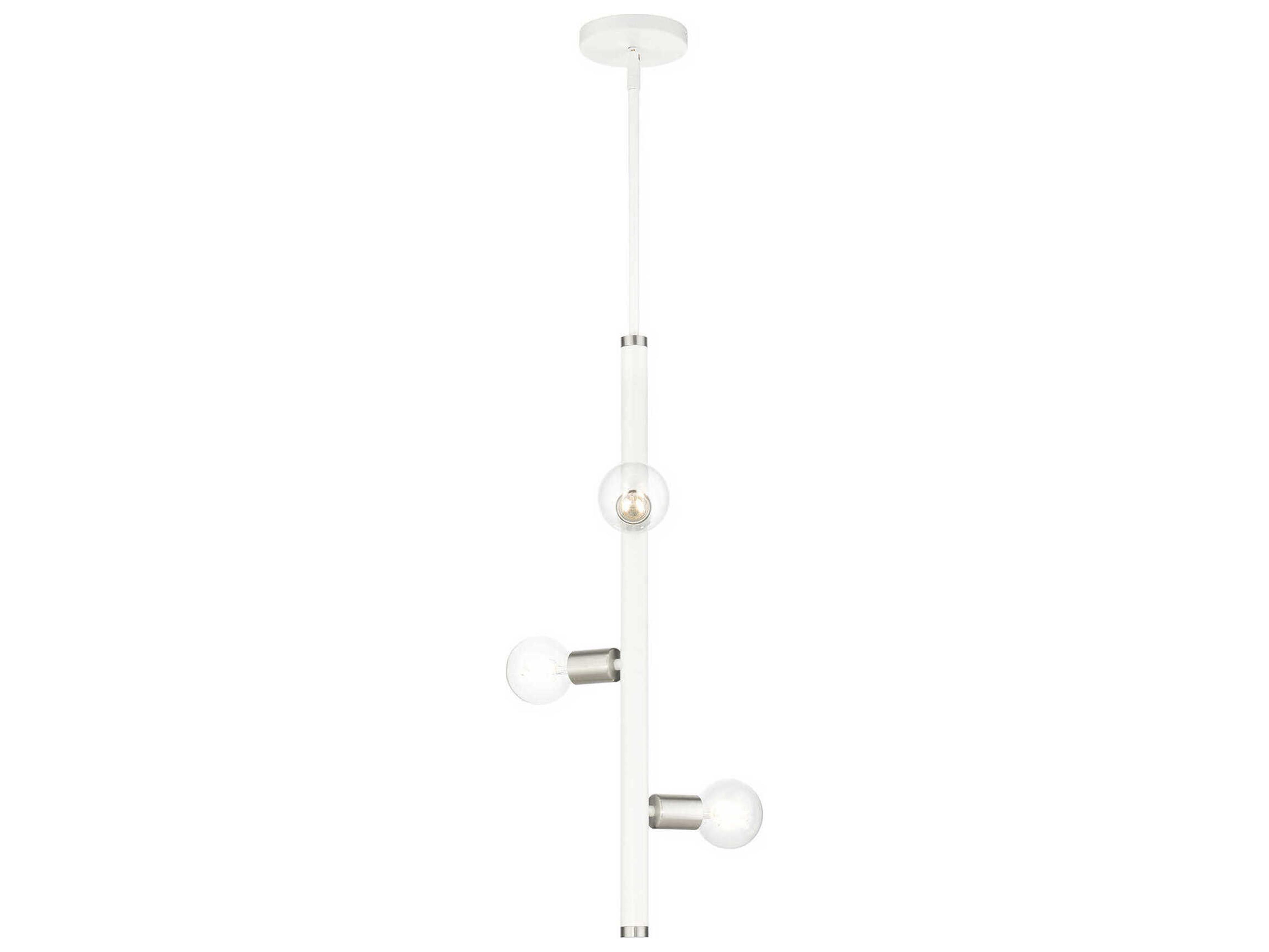 Livex Lighting Bannister 3-Light White Linear Mini Pendant