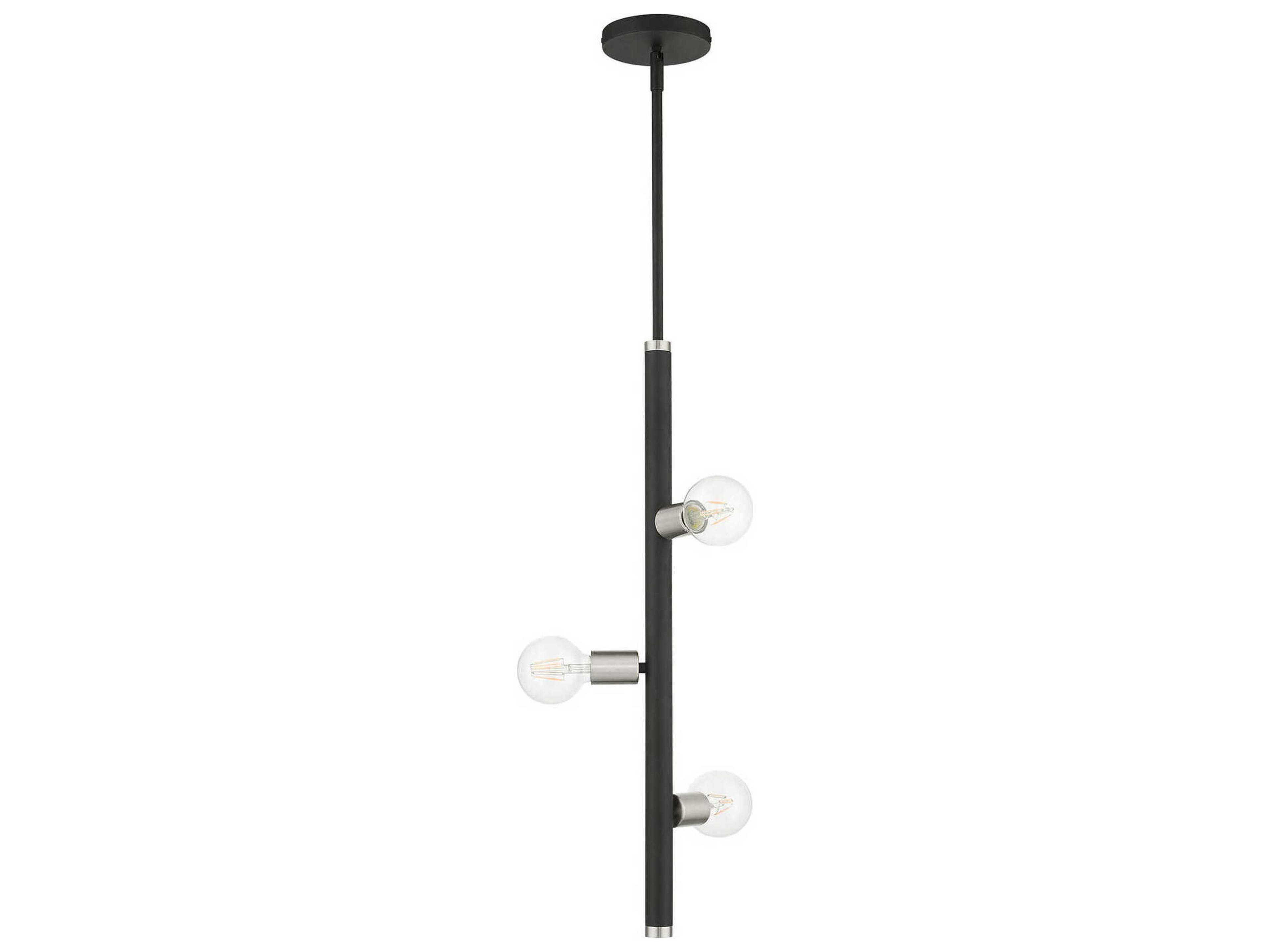 Livex Lighting Bannister 3-Light Black Linear Mini Pendant
