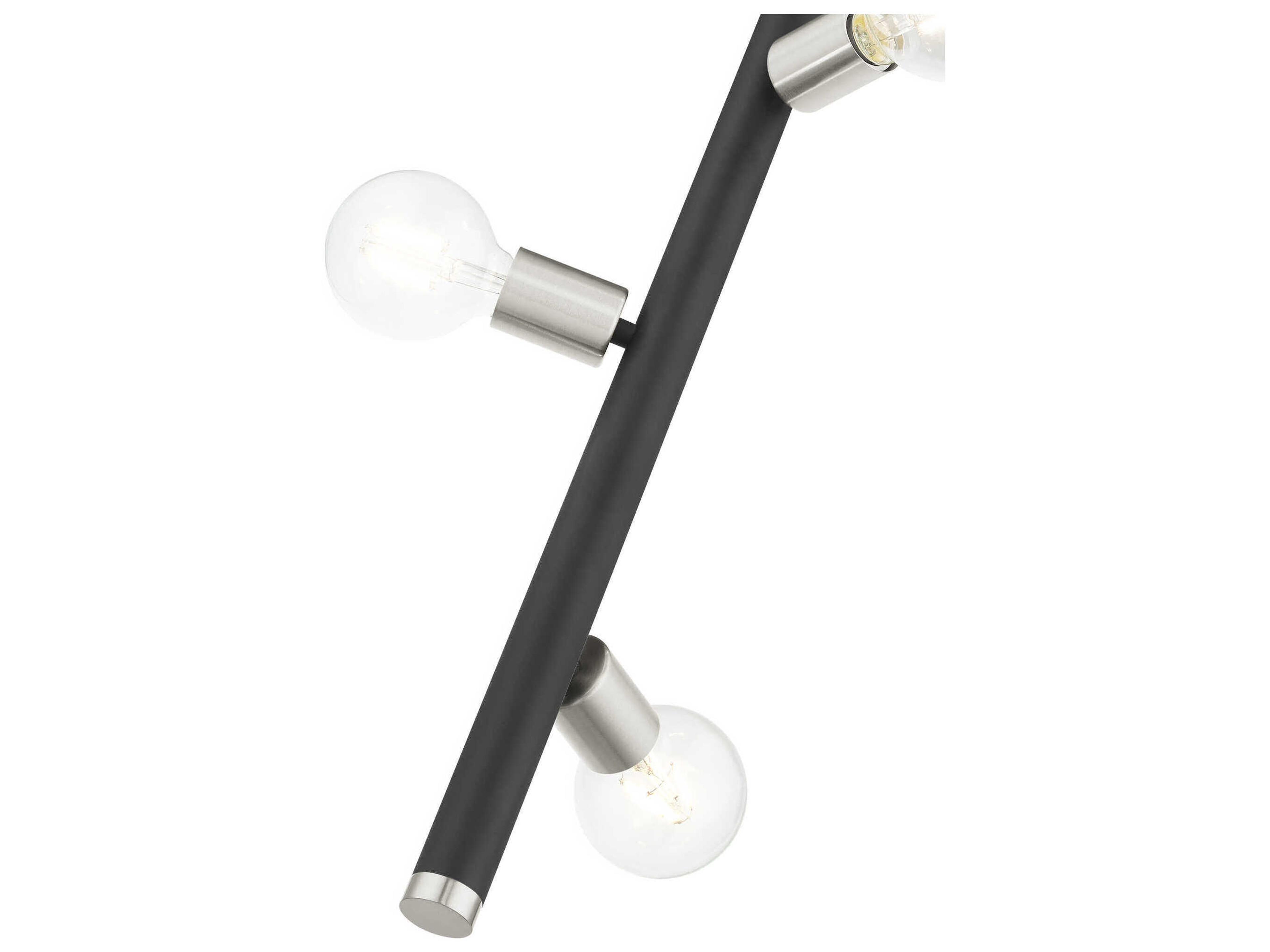 Livex Lighting Bannister 3-Light Black Linear Mini Pendant