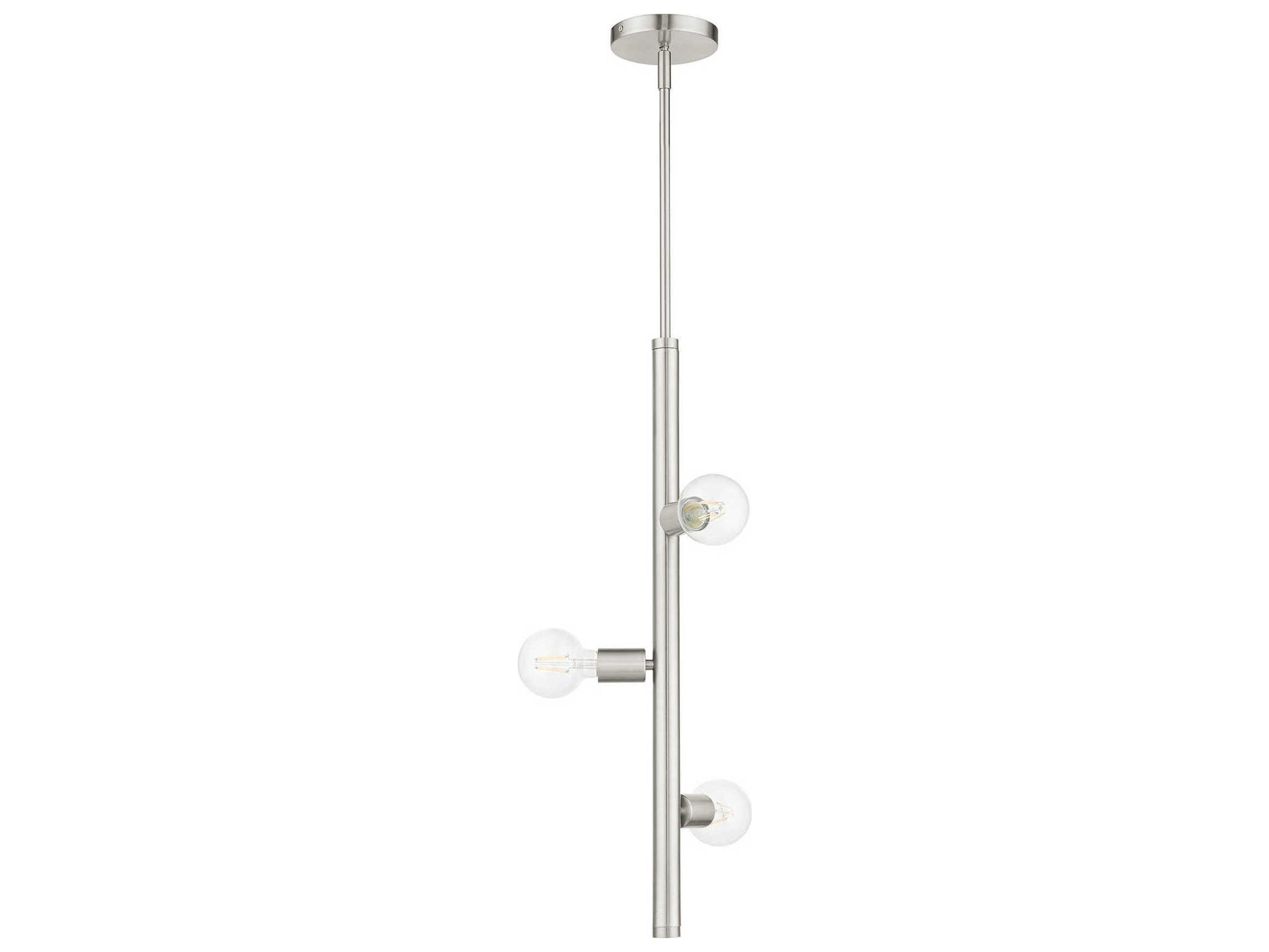Livex Lighting Bannister 3-Light Brushed Nickel Linear Mini Pendant
