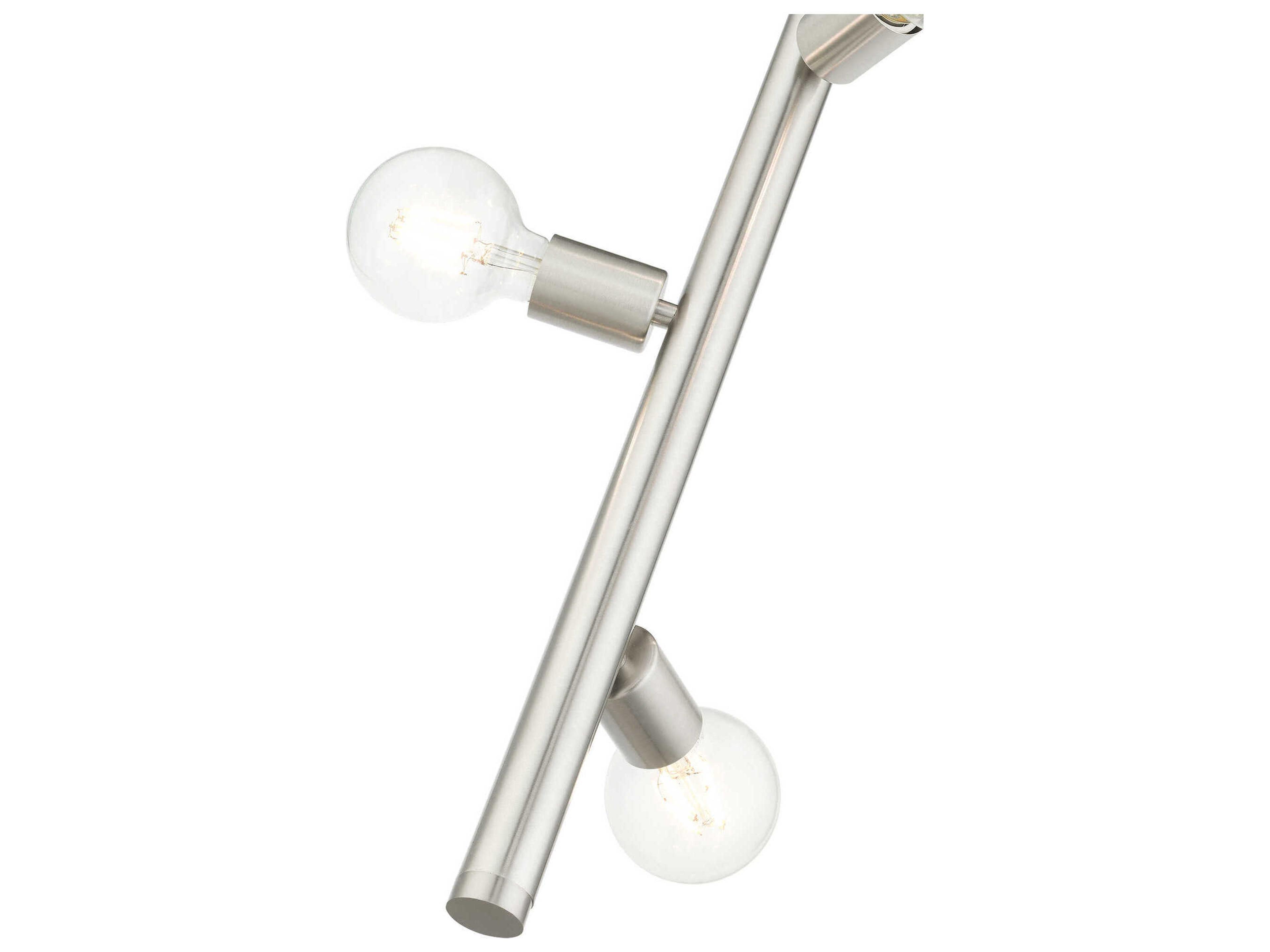 Livex Lighting Bannister 3-Light Brushed Nickel Linear Mini Pendant