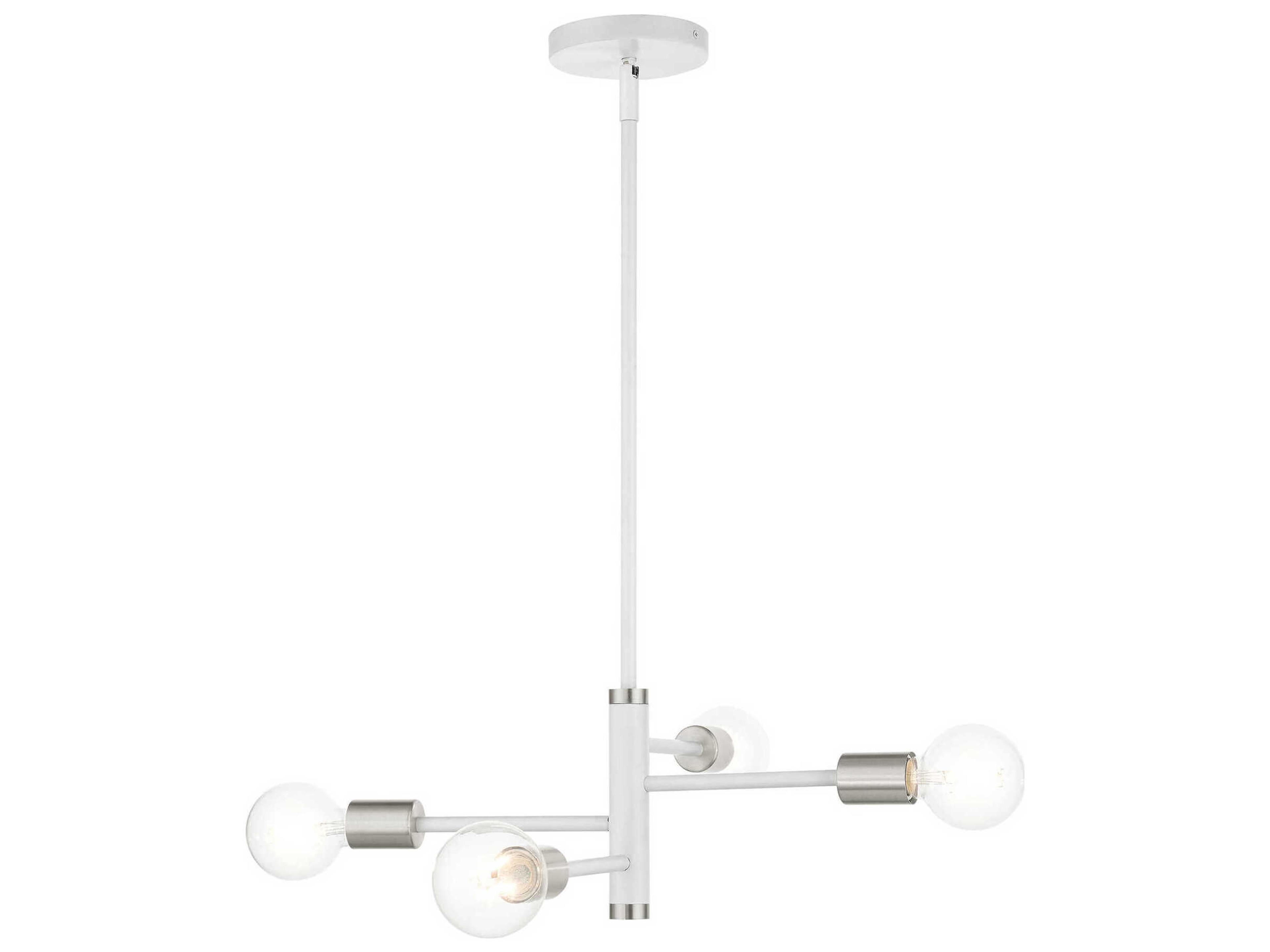Bannister 4-Light White Linear Chandelier