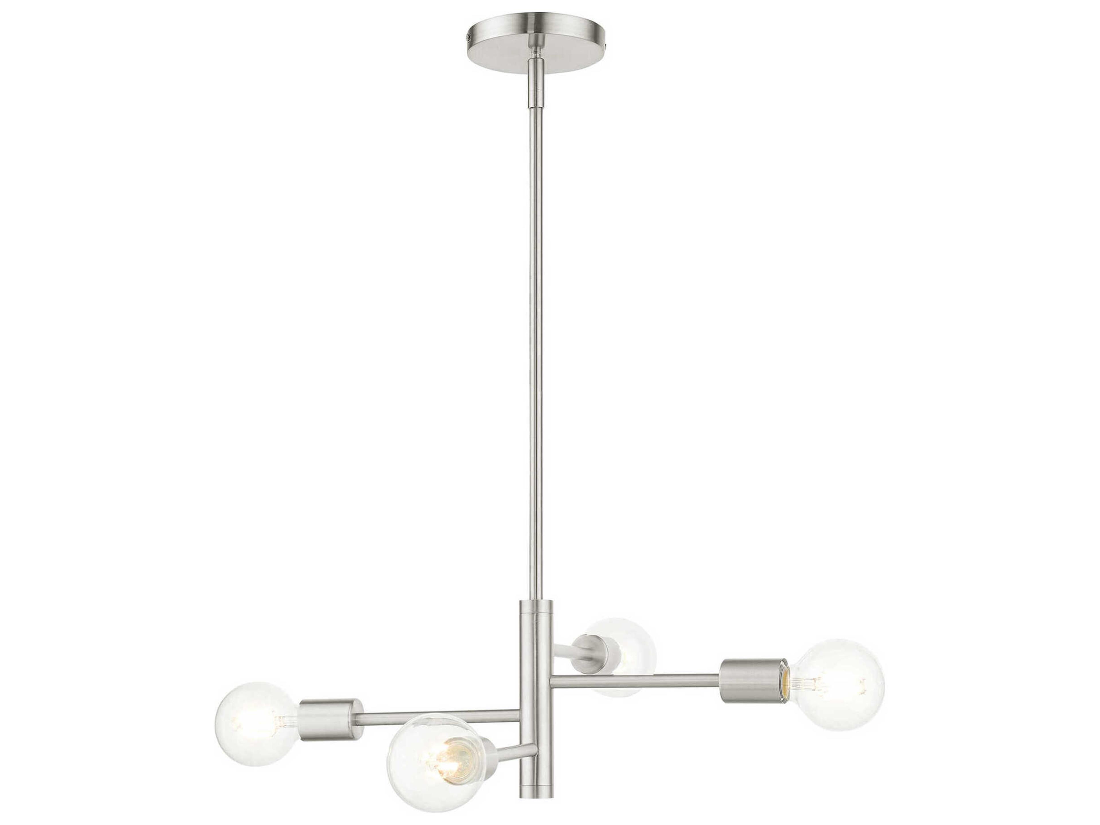 Bannister 4-Light Brushed Nickel Linear Chandelier