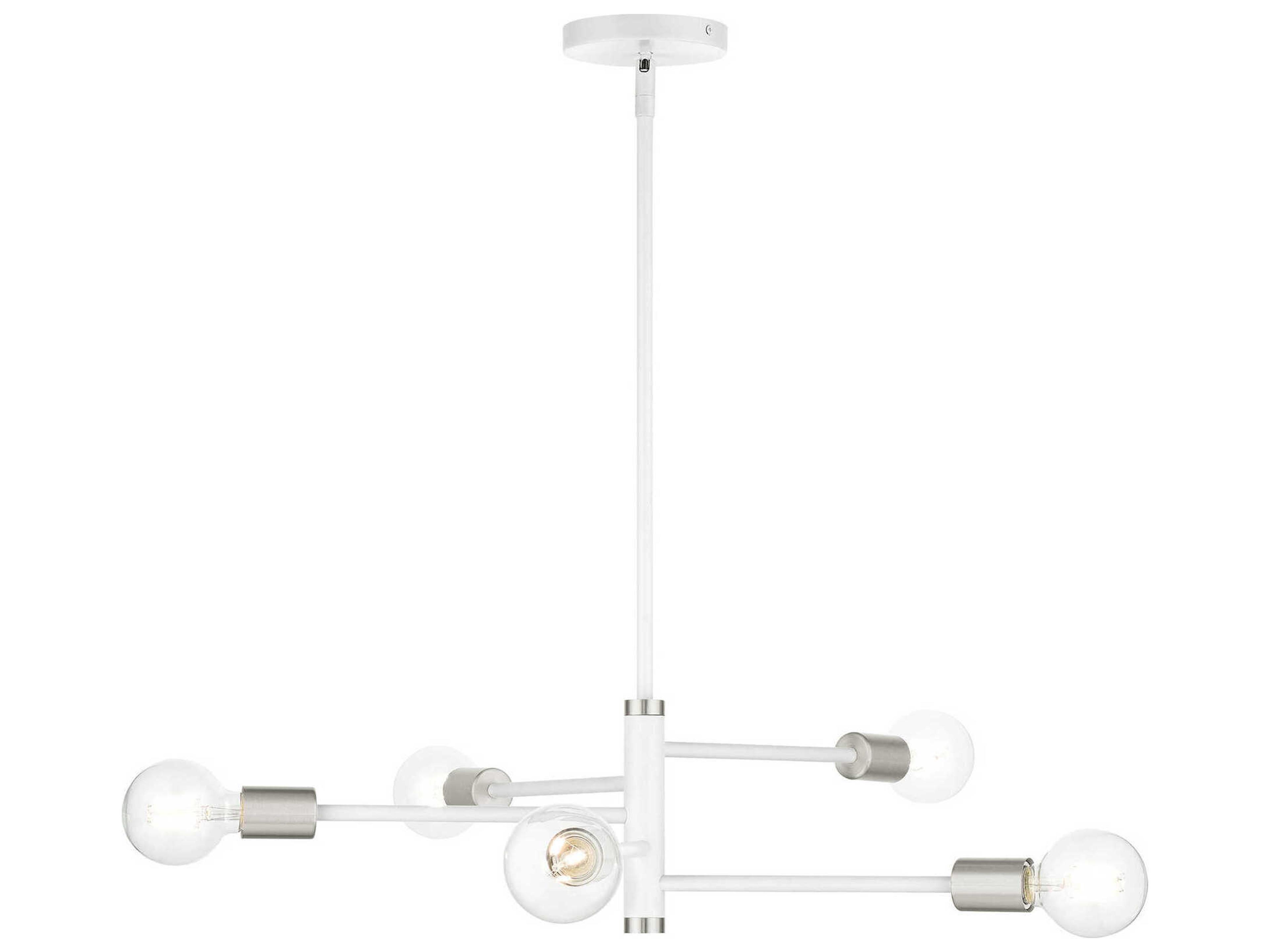Bannister 5-Light White Linear Chandelier