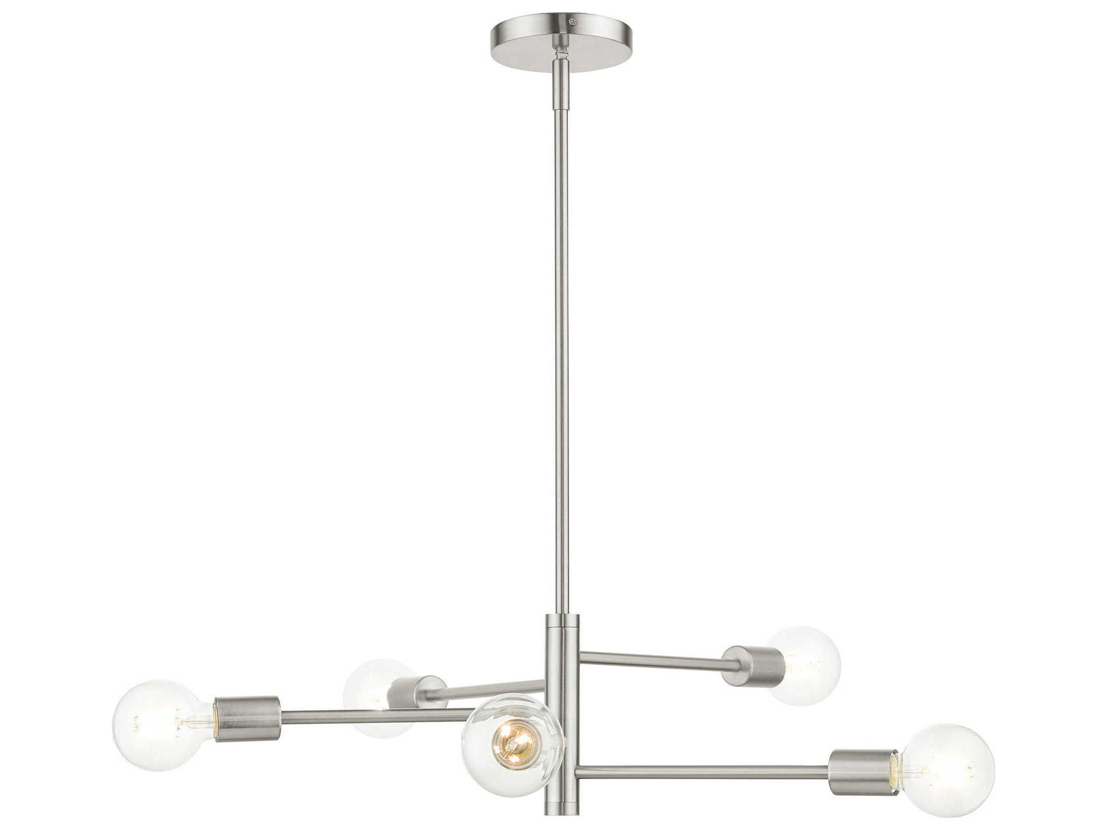 Bannister 5-Light Brushed Nickel Linear Chandelier