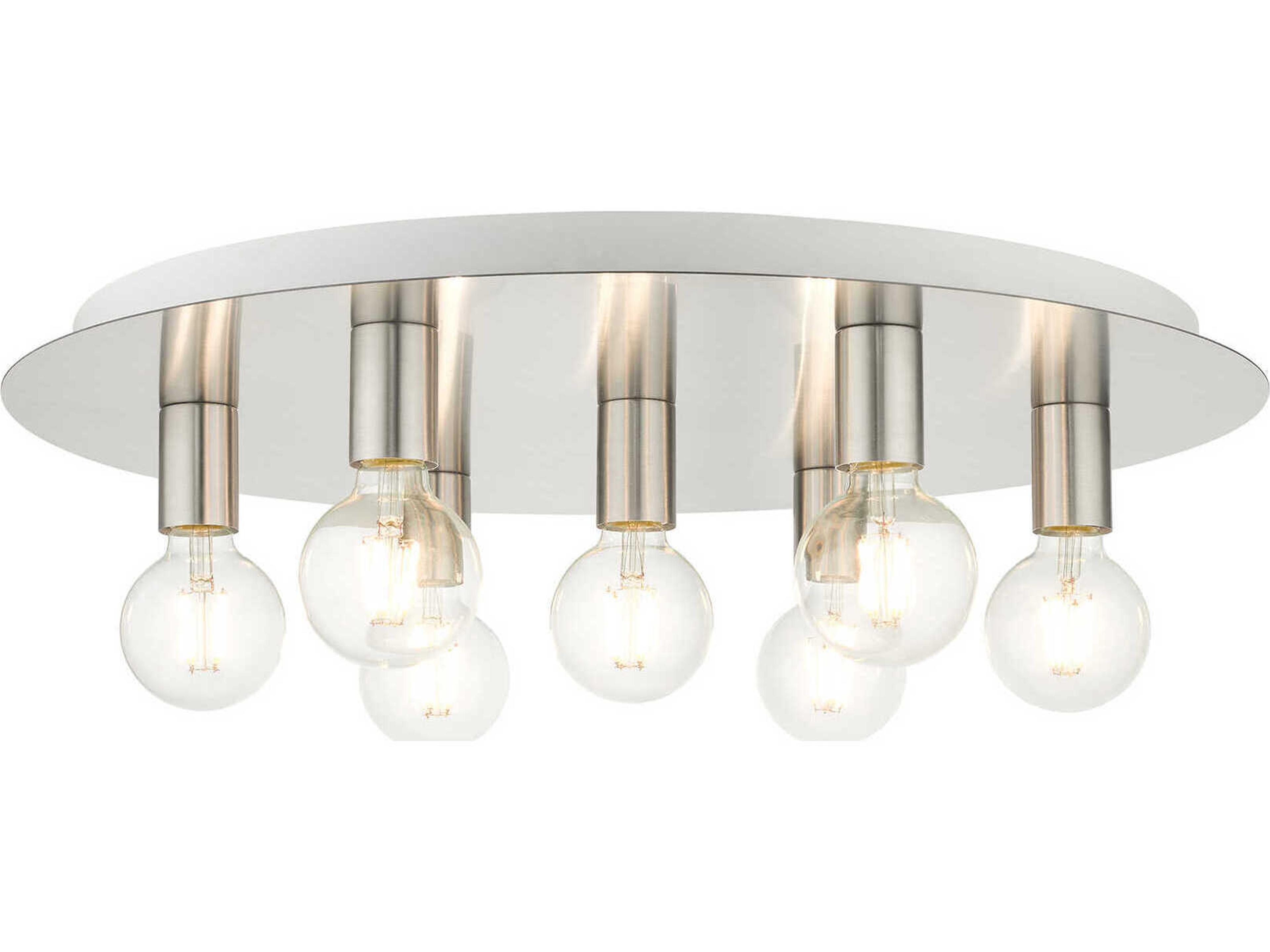 Hillview 7-Light Brushed Nickel Semi Flush Mount