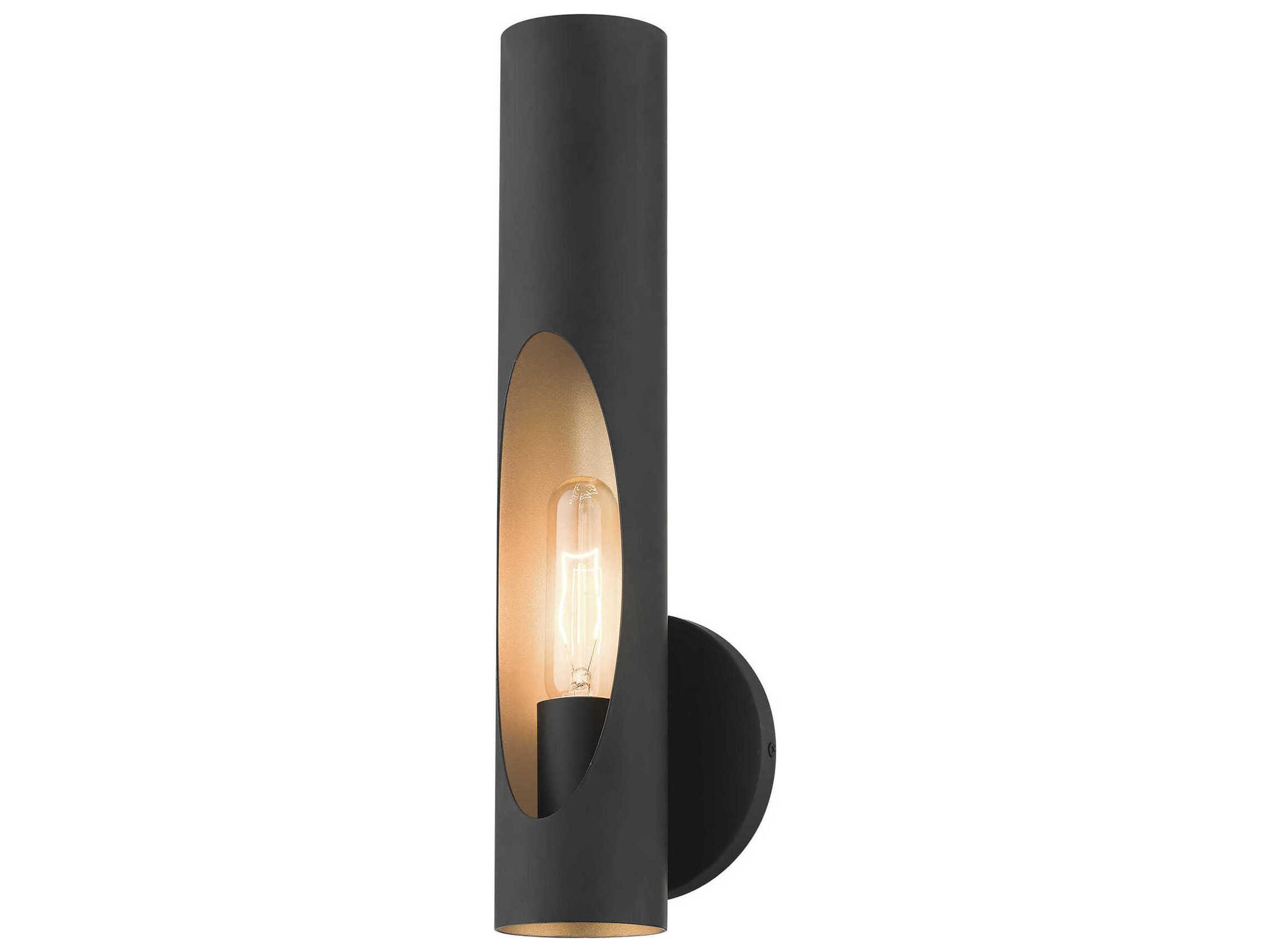 Livex Lighting Novato 1-Light Black Wall Sconce