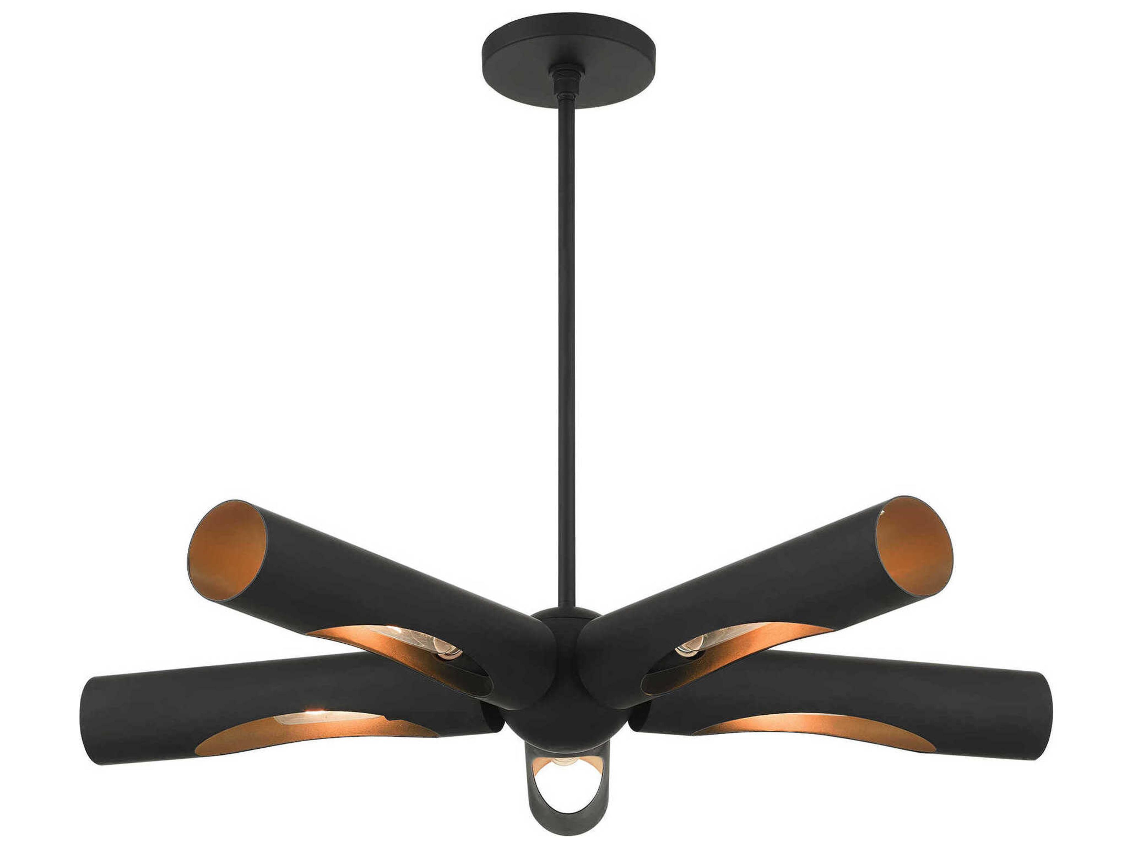 Livex Lighting Novato 5-Light Black Chandelier