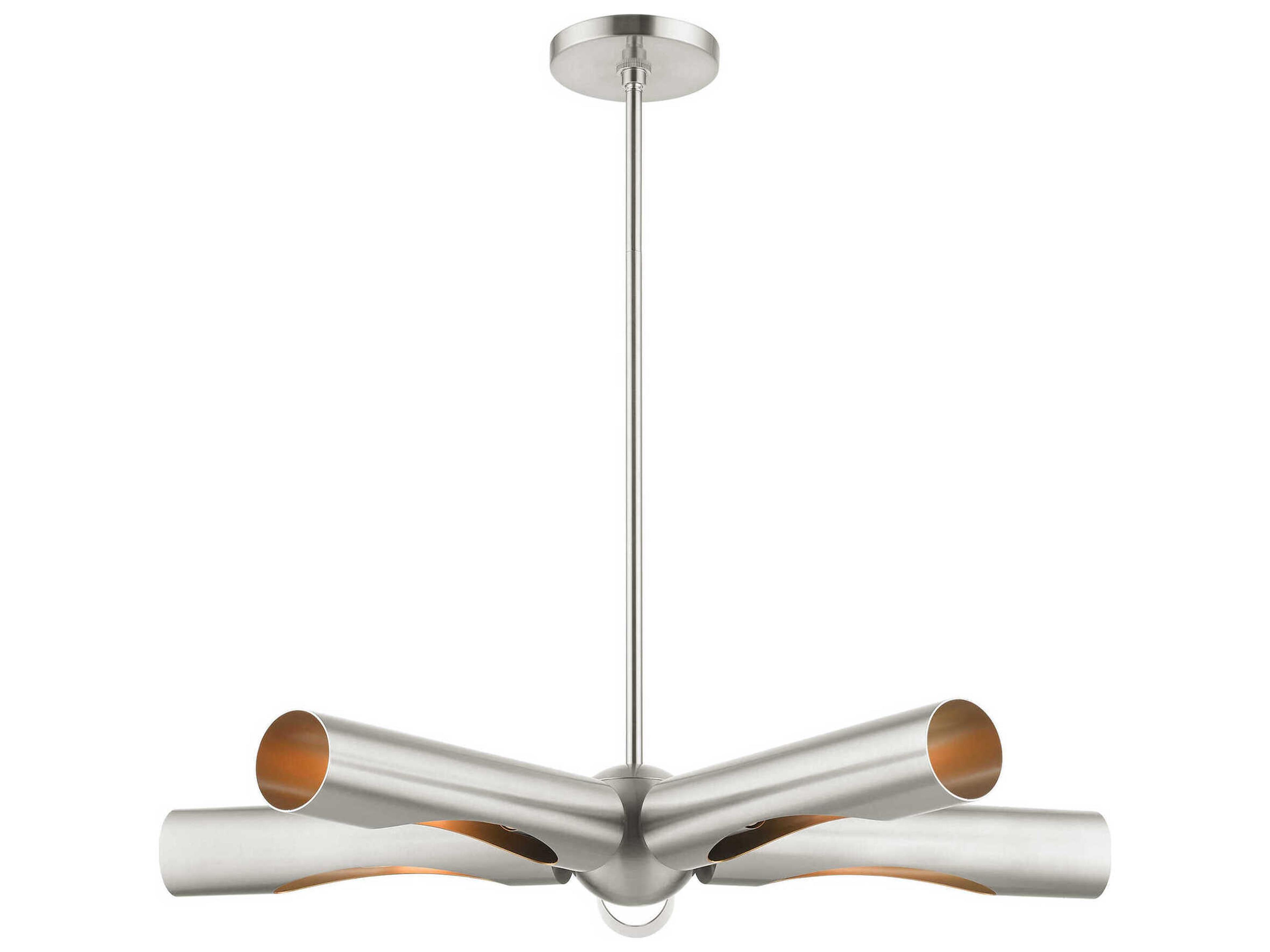 Livex Lighting Novato 5-Light Brushed Nickel Chandelier