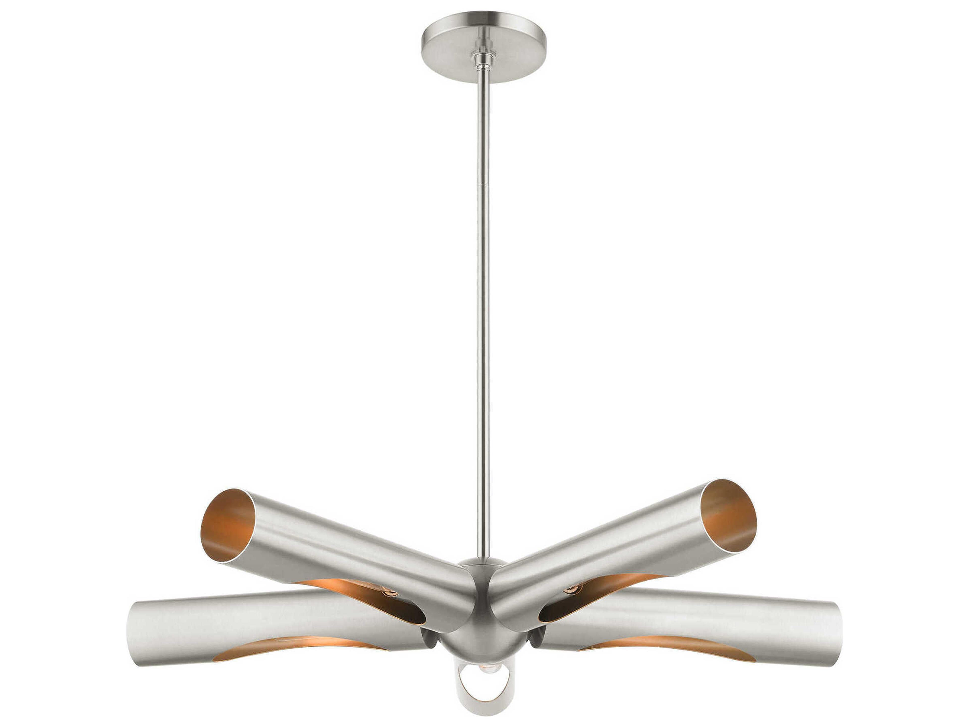 Livex Lighting Novato 5-Light Brushed Nickel Chandelier