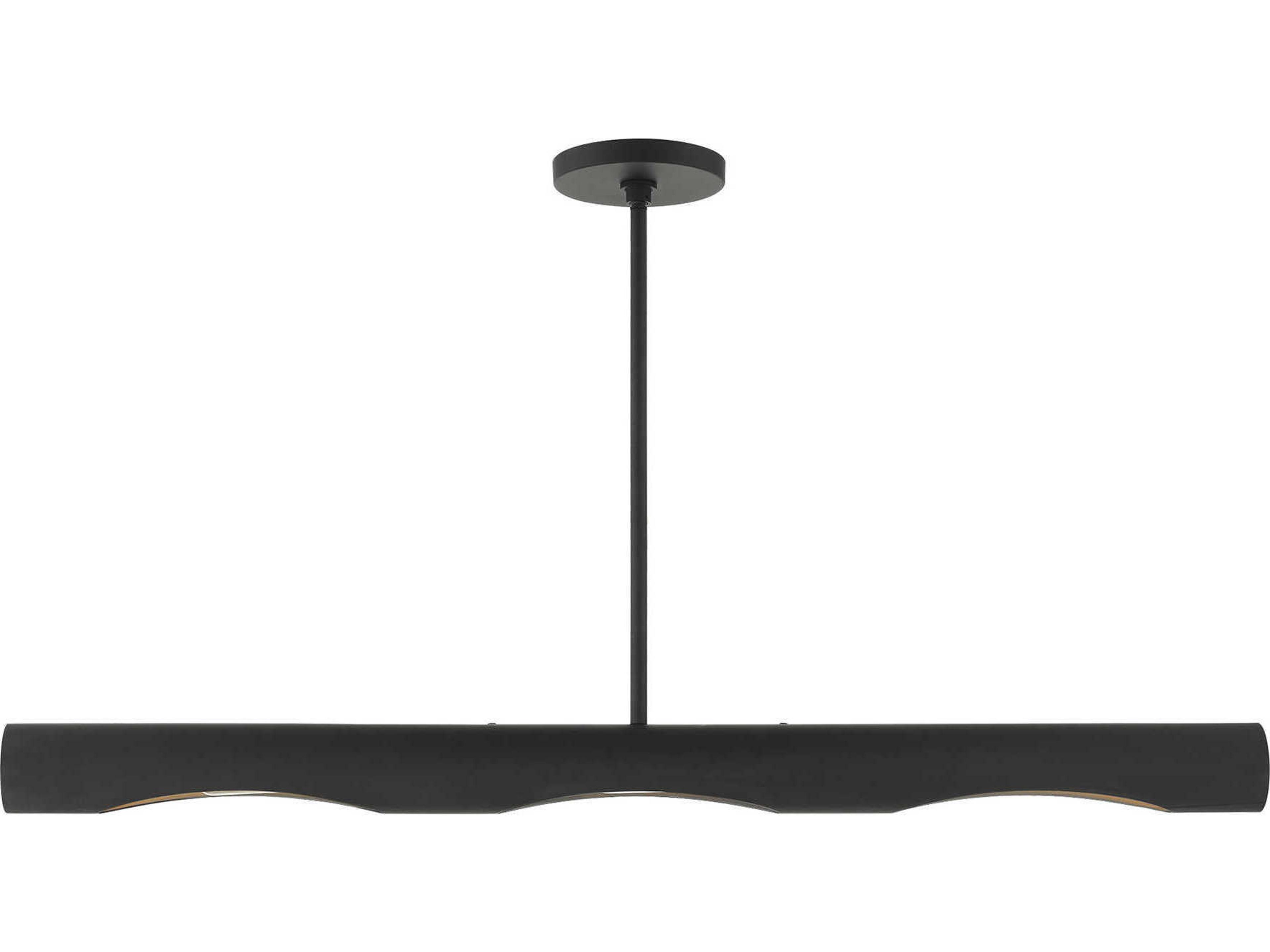 Livex Lighting Novato 3-Light Black Linear Island Pendant