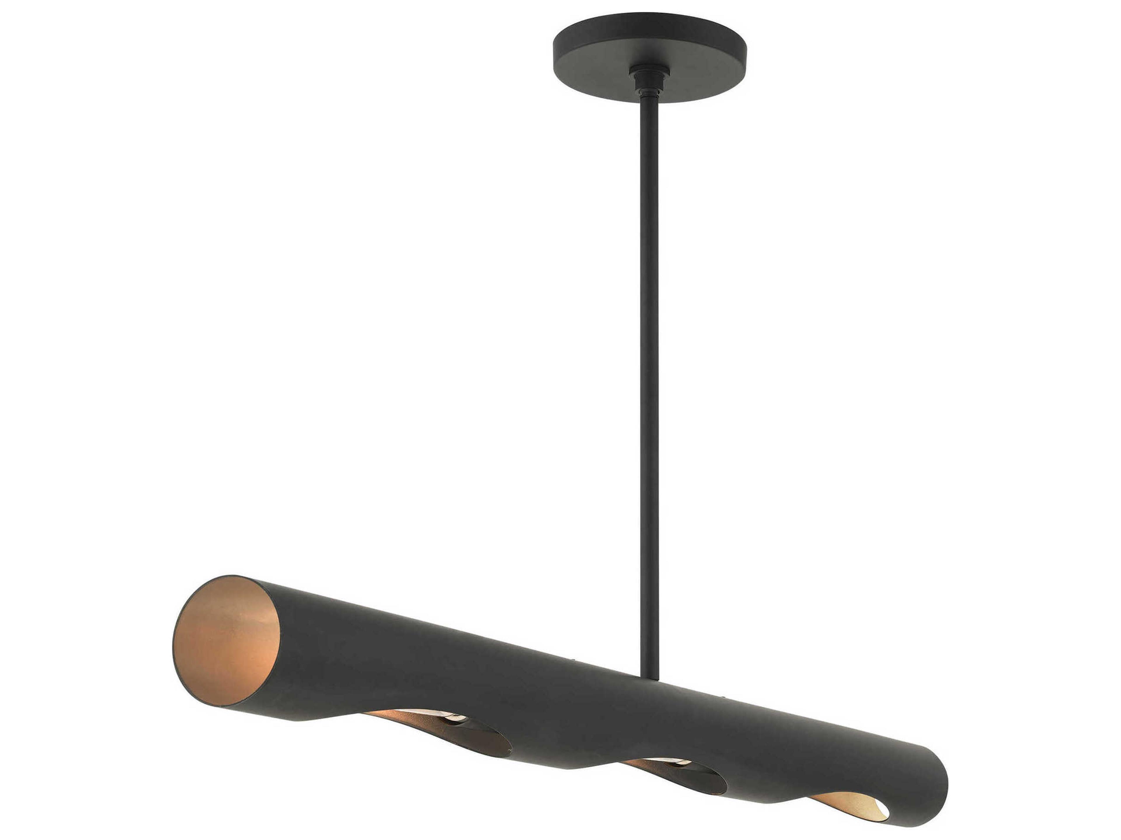 Livex Lighting Novato 3-Light Black Linear Island Pendant