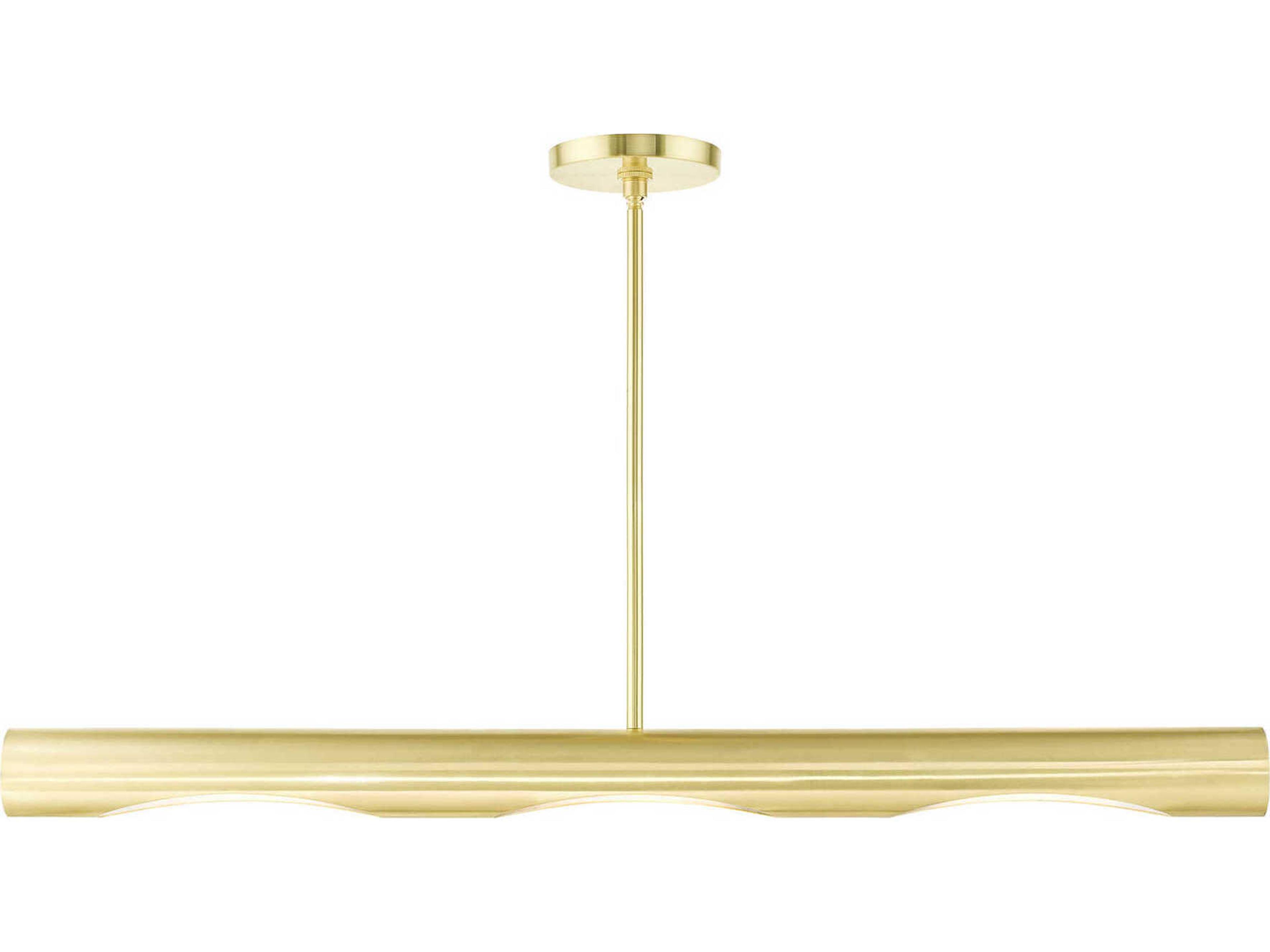 Novato 3-Light Satin Brass Linear Island Pendant