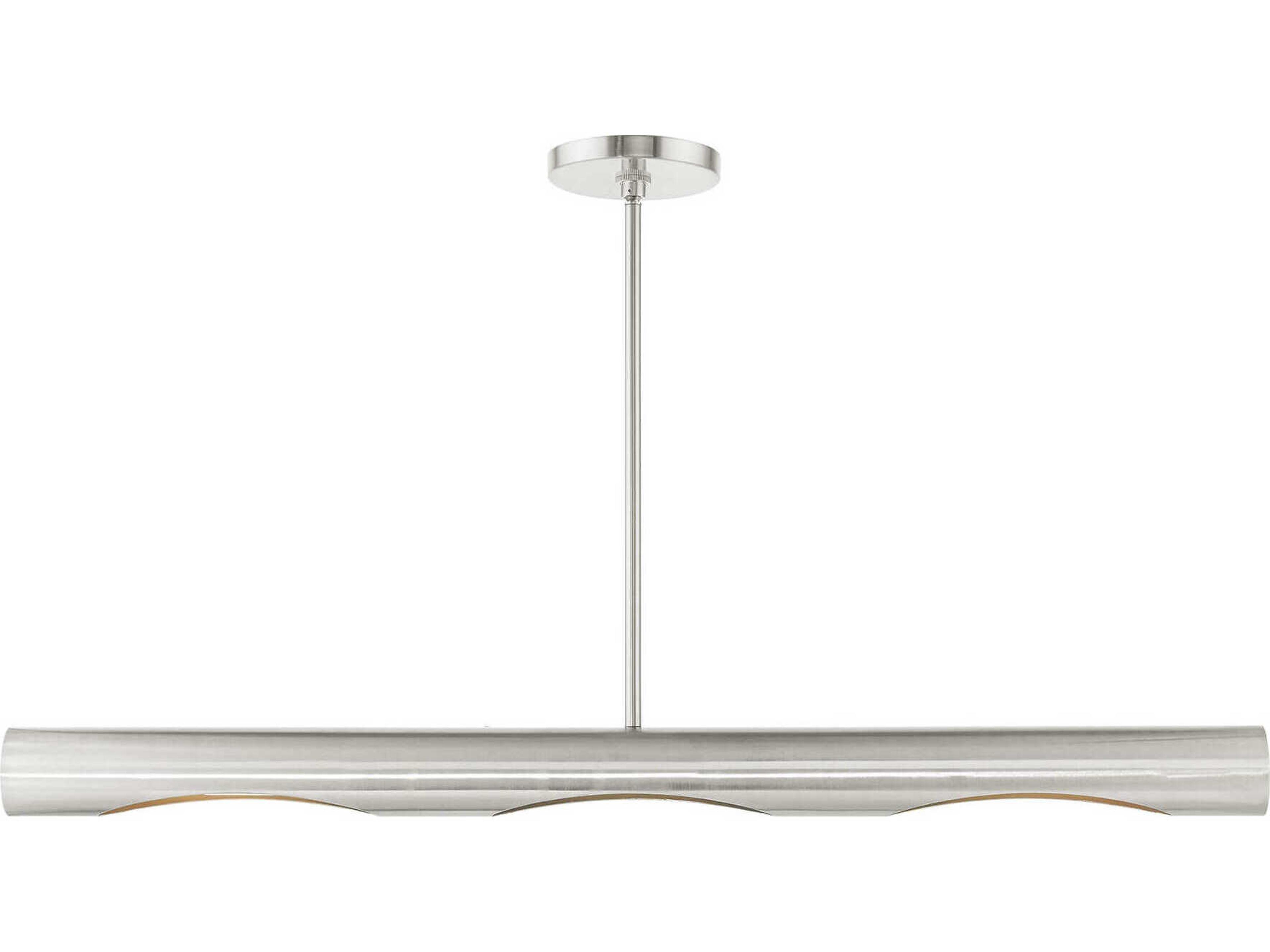 Livex Lighting Novato 3-Light Brushed Nickel Linear Island Pendant
