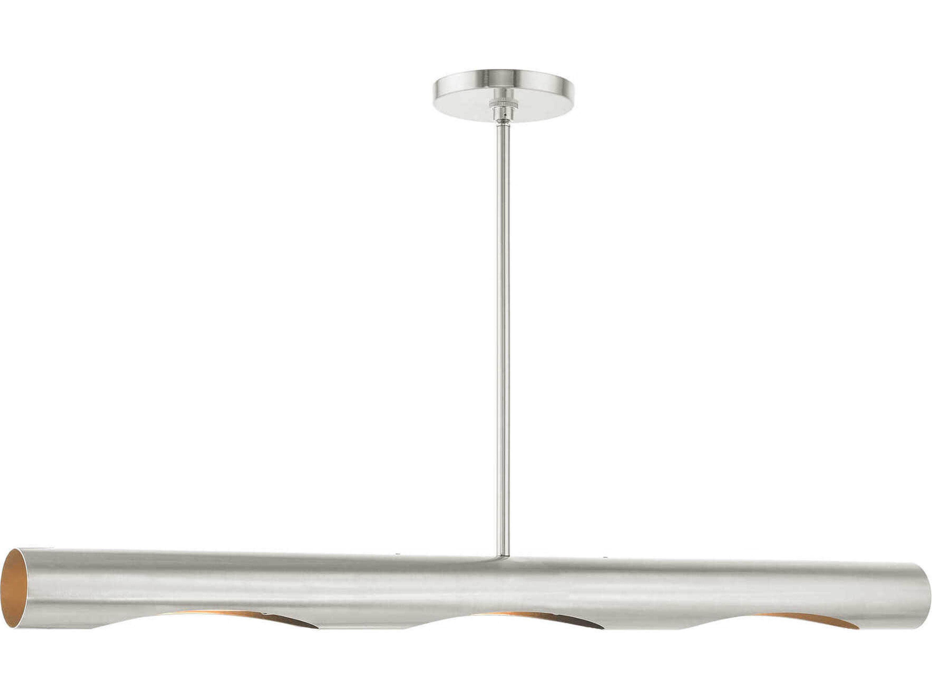 Livex Lighting Novato 3-Light Brushed Nickel Linear Island Pendant