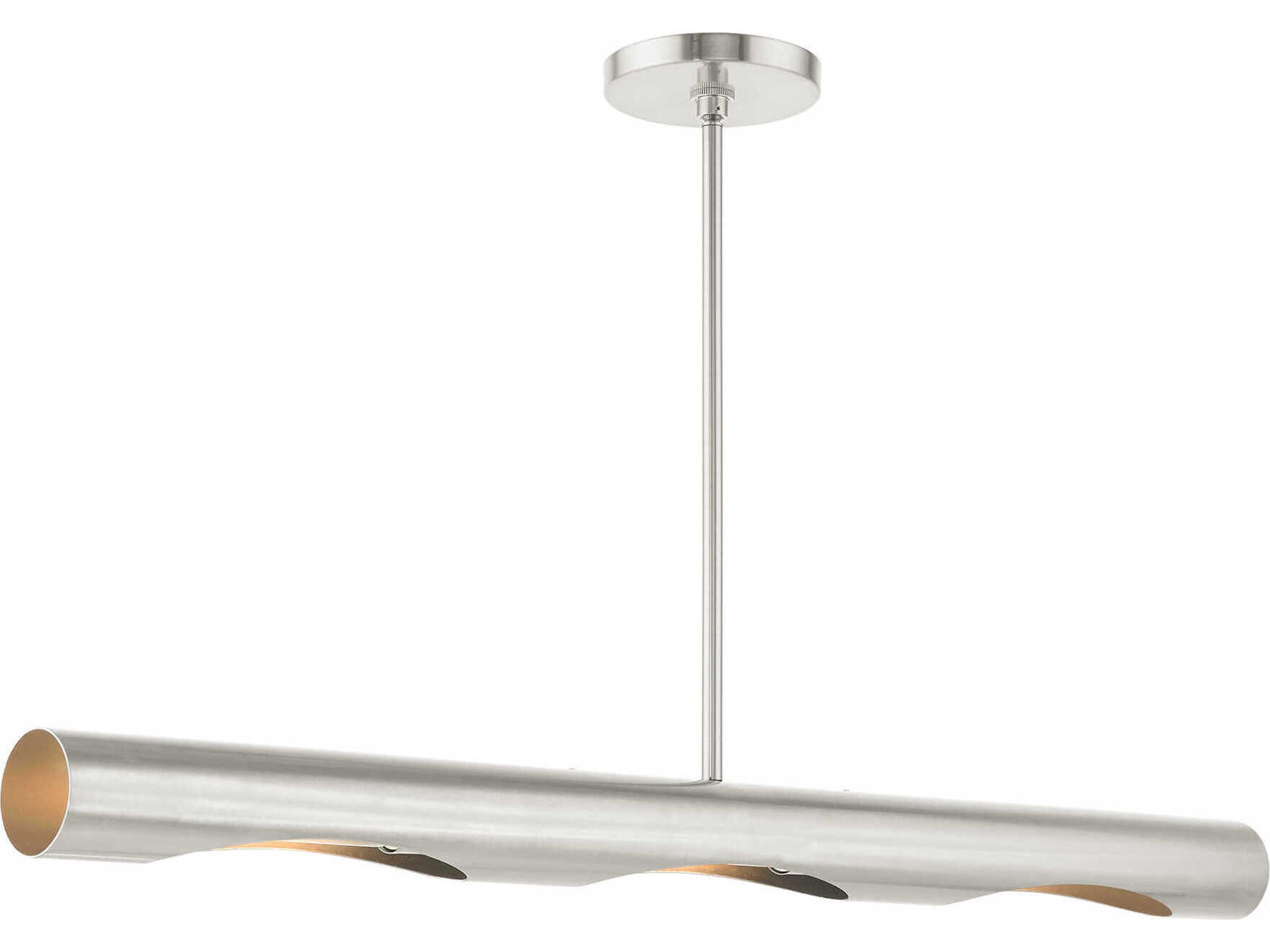 Livex Lighting Novato 3-Light Brushed Nickel Linear Island Pendant