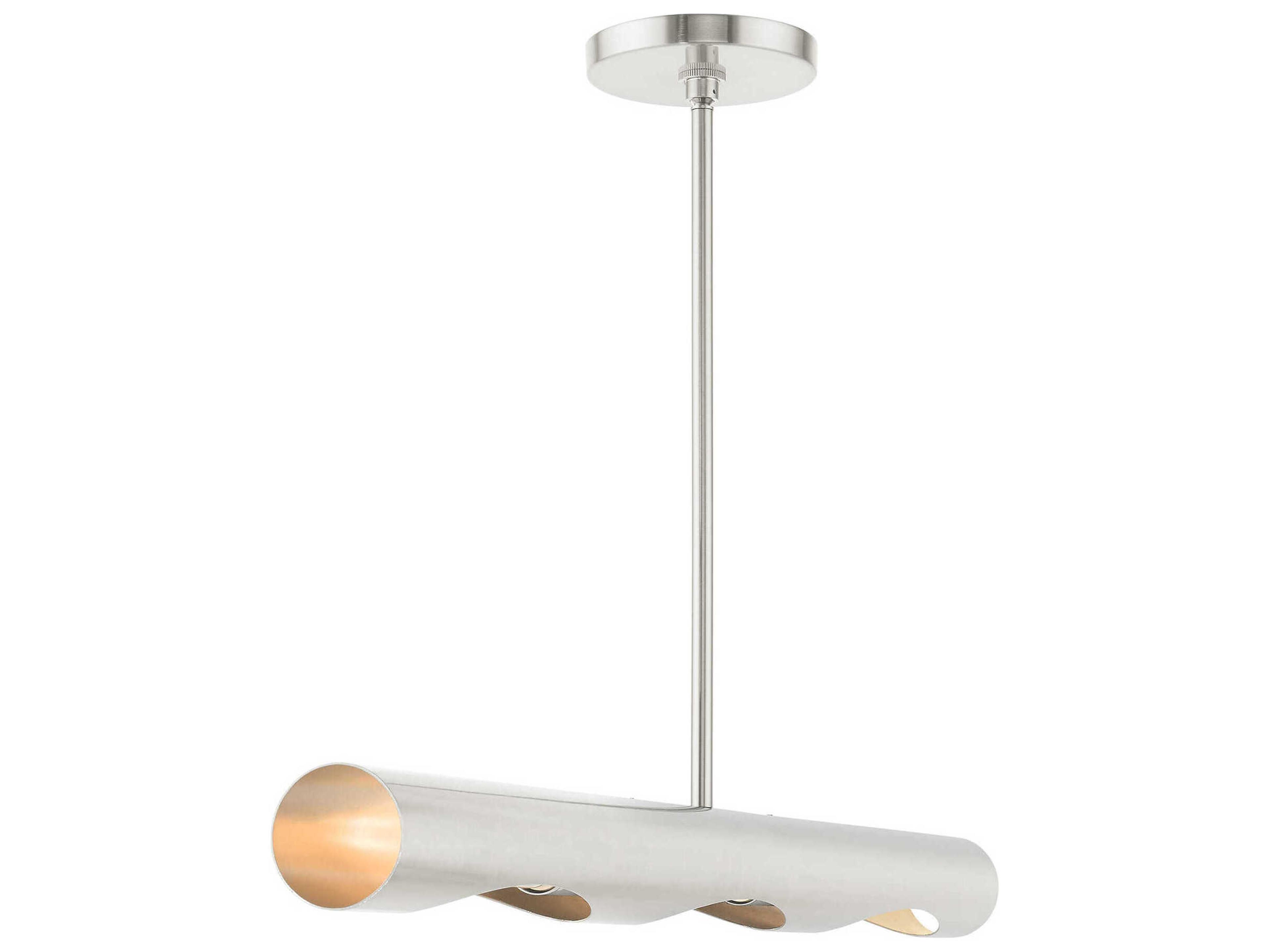 Livex Lighting Novato 3-Light Brushed Nickel Linear Island Pendant