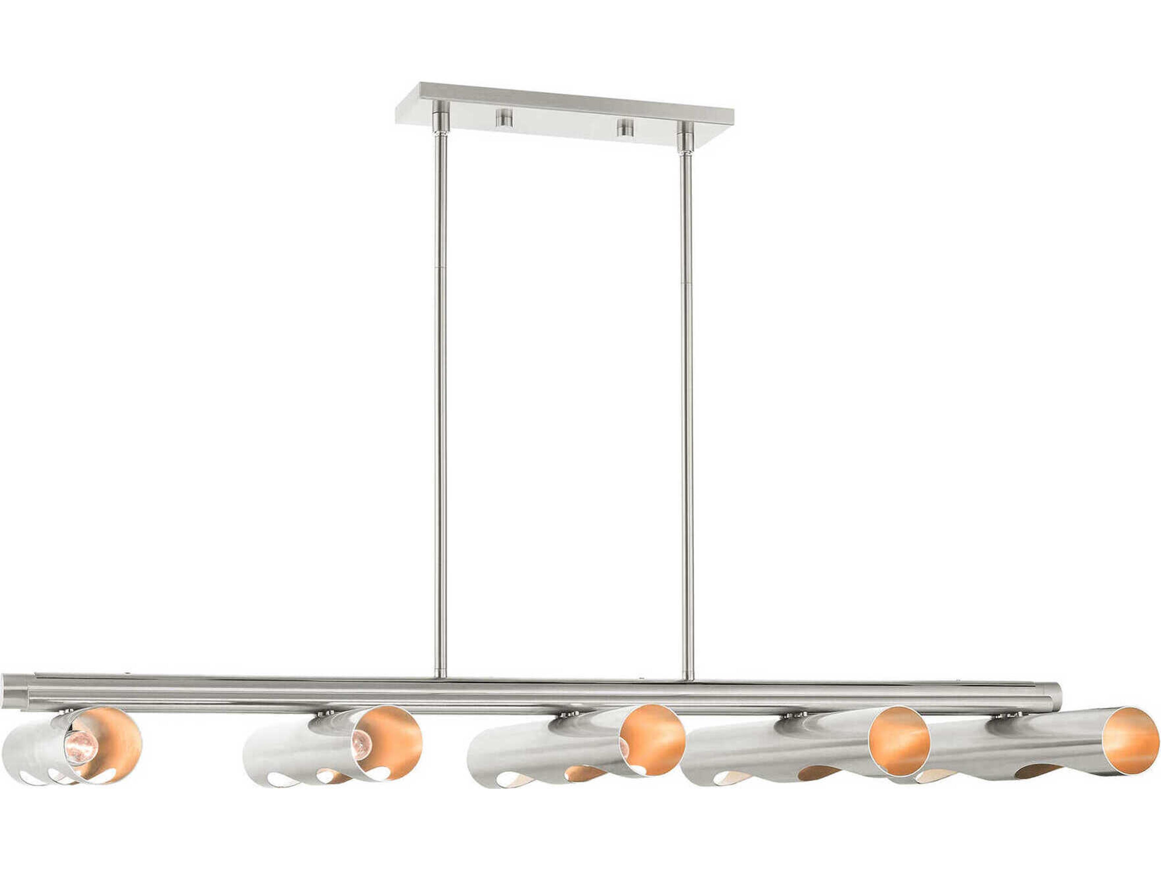 Novato 10-Light Brushed Nickel Island Pendant