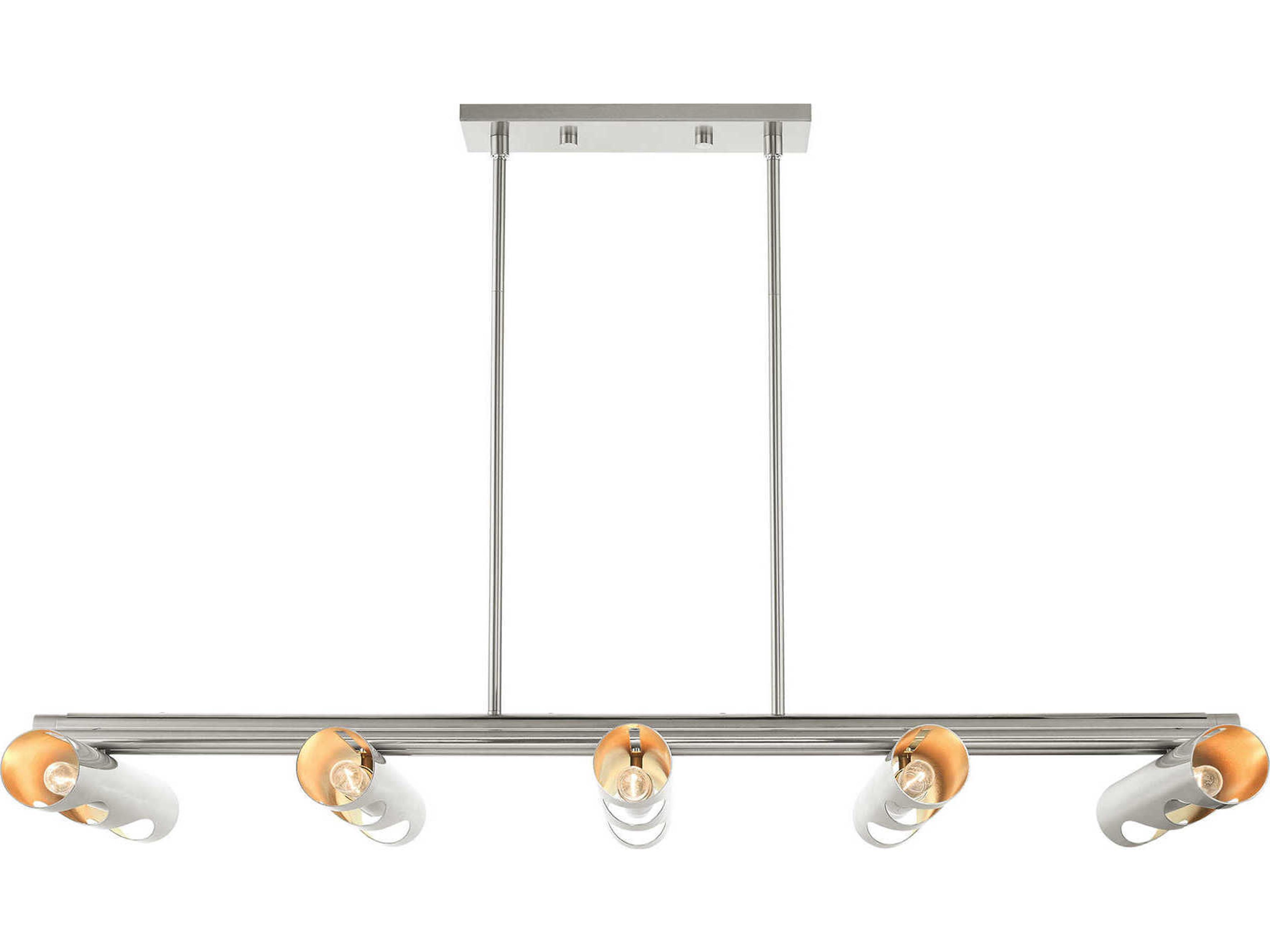 Livex Lighting Novato 10-Light Brushed Nickel Island Pendant