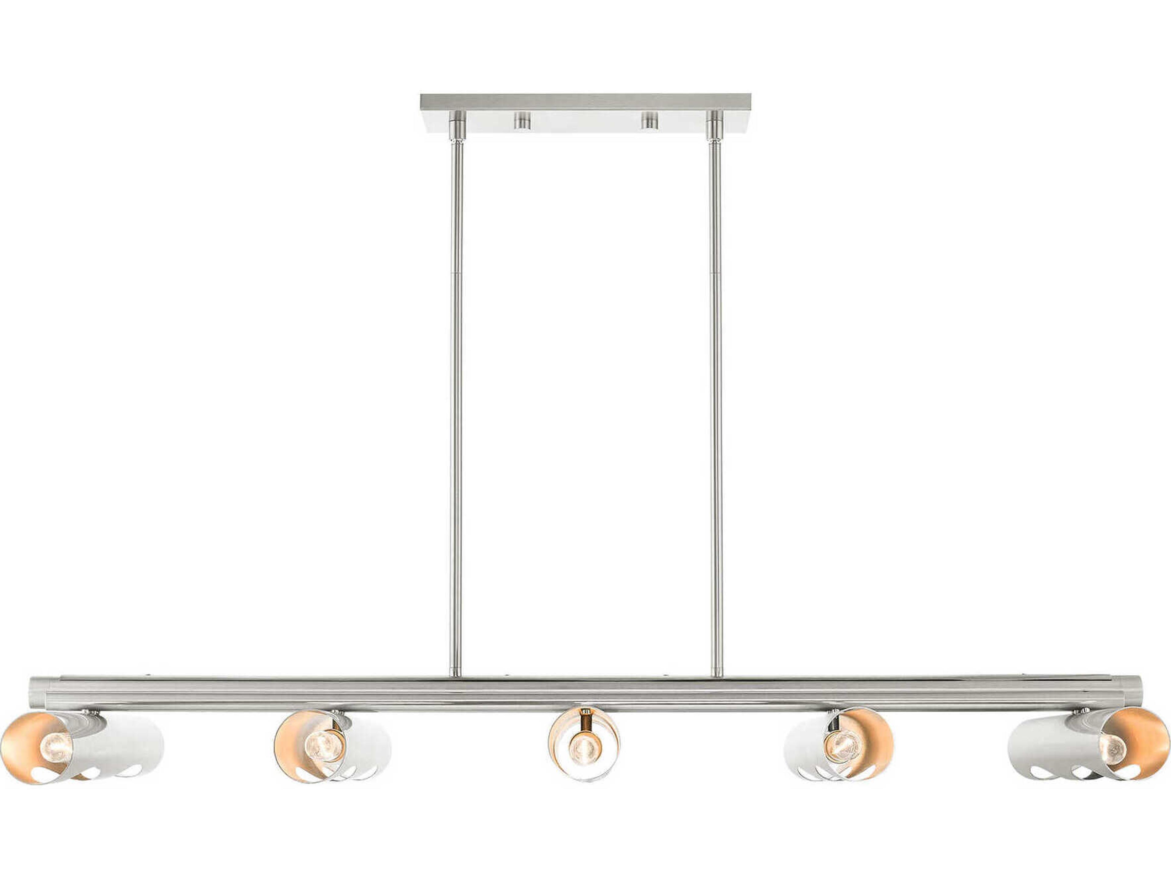 Livex Lighting Novato 10-Light Brushed Nickel Island Pendant