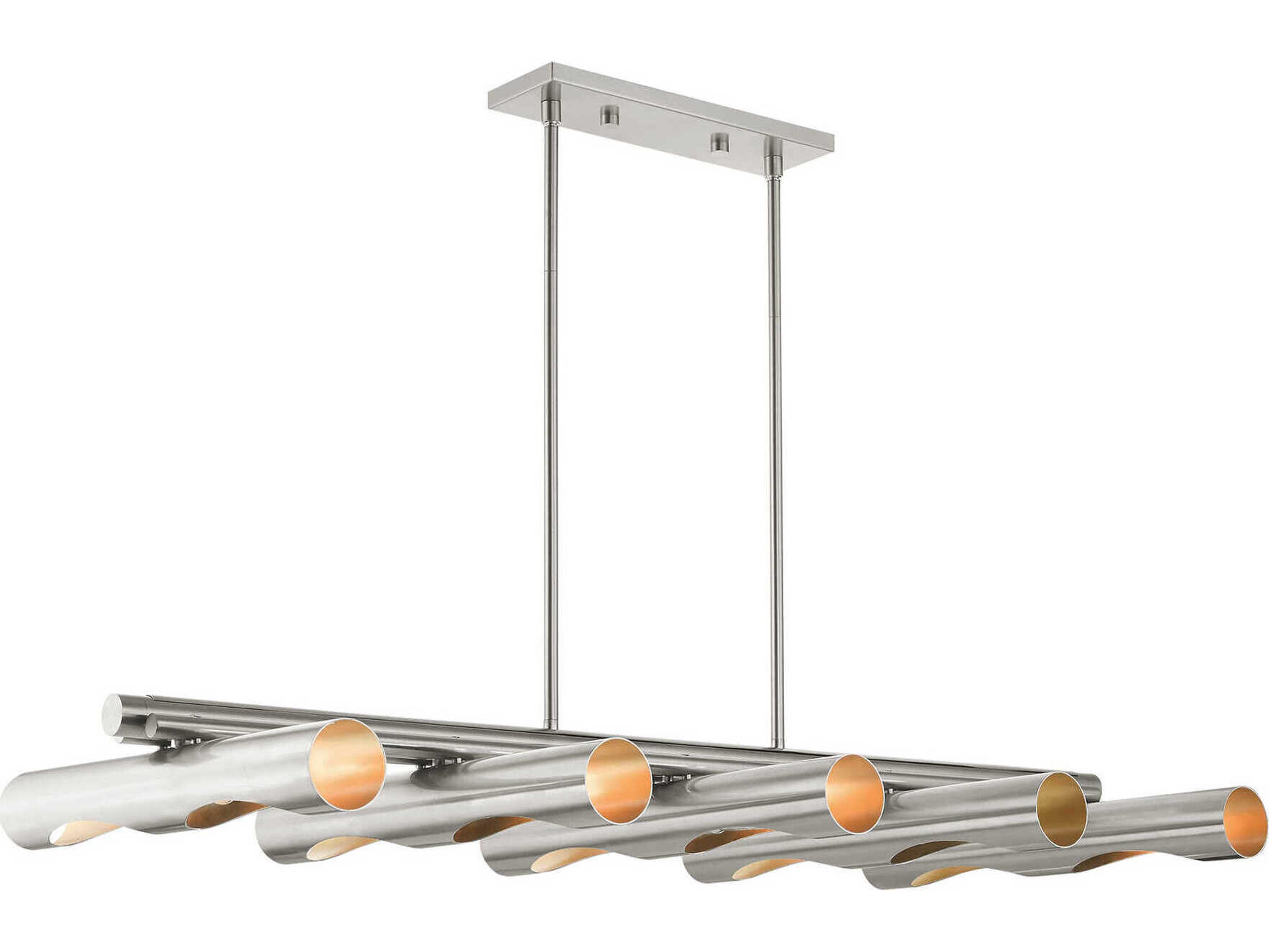 Livex Lighting Novato 10-Light Brushed Nickel Island Pendant