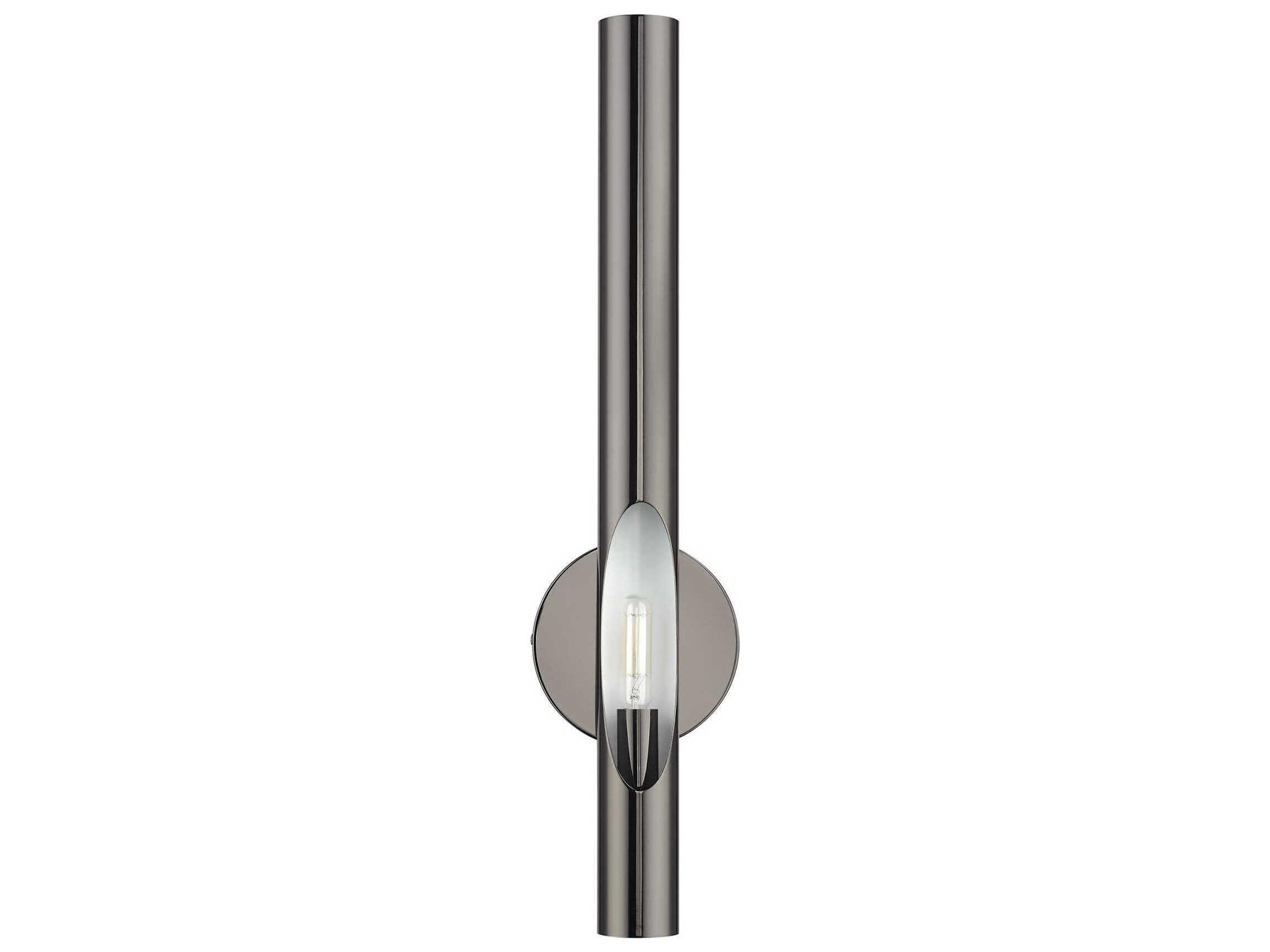 Livex Lighting Acra 1-Light Black Chrome Wall Sconce