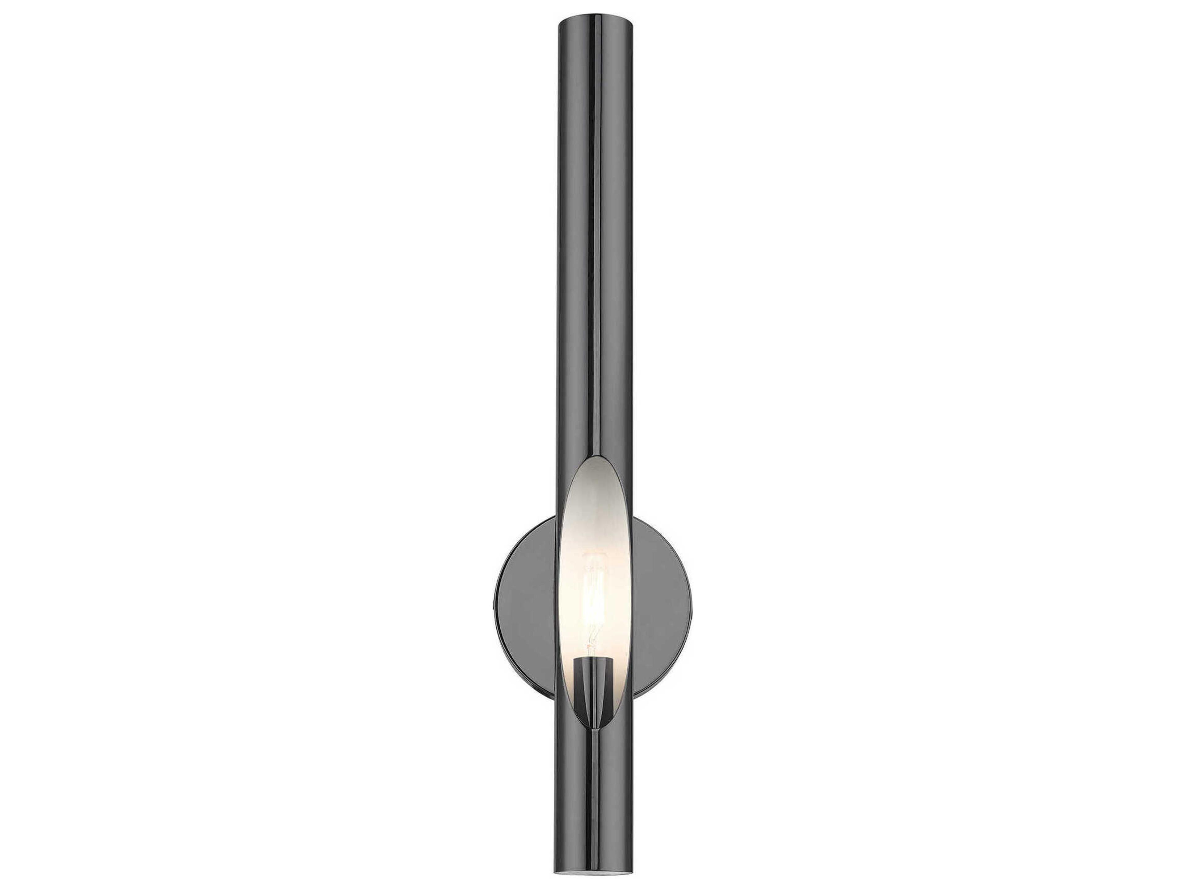 Livex Lighting Acra 1-Light Black Chrome Wall Sconce