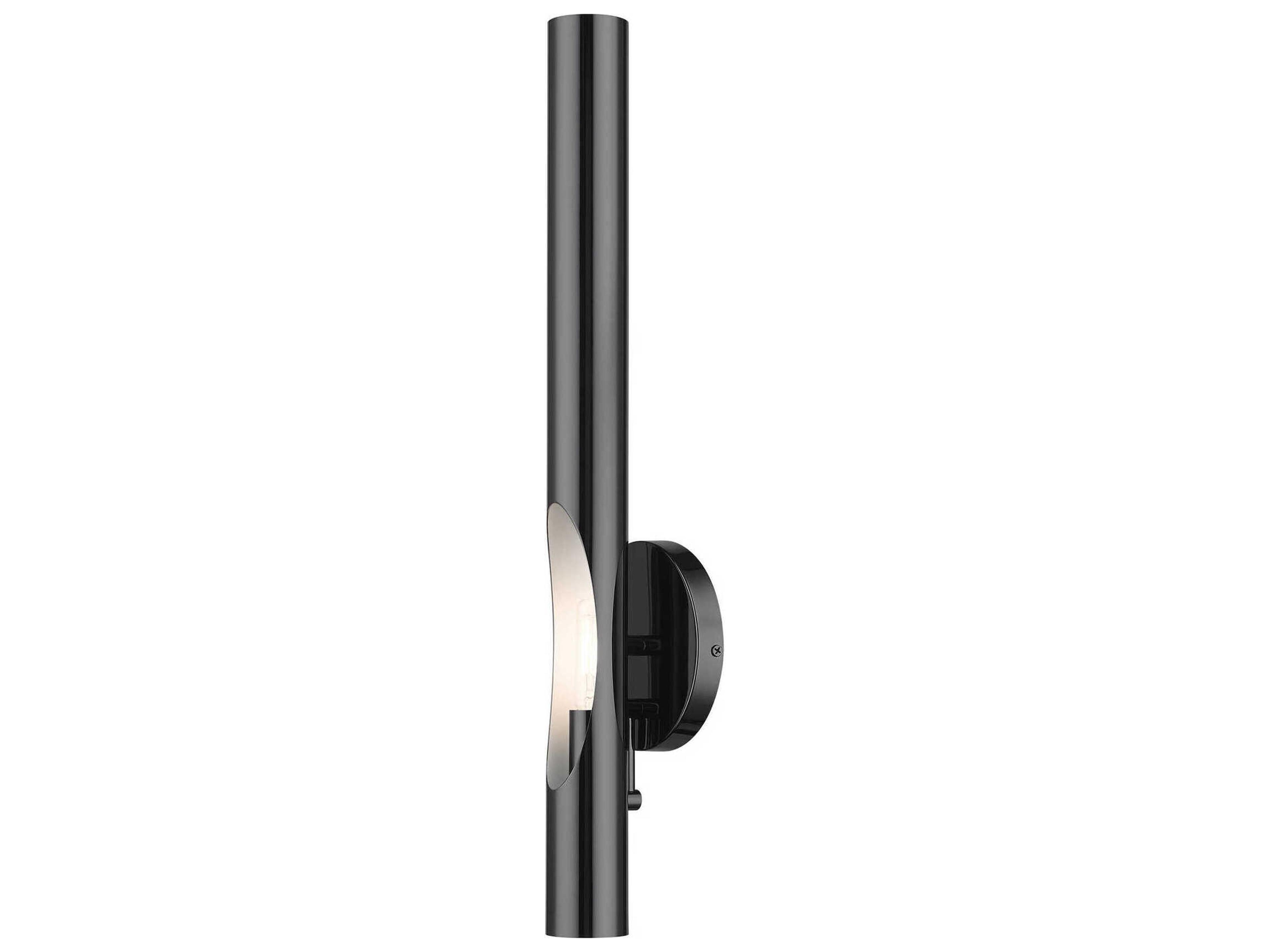 Livex Lighting Acra 1-Light Black Chrome Wall Sconce