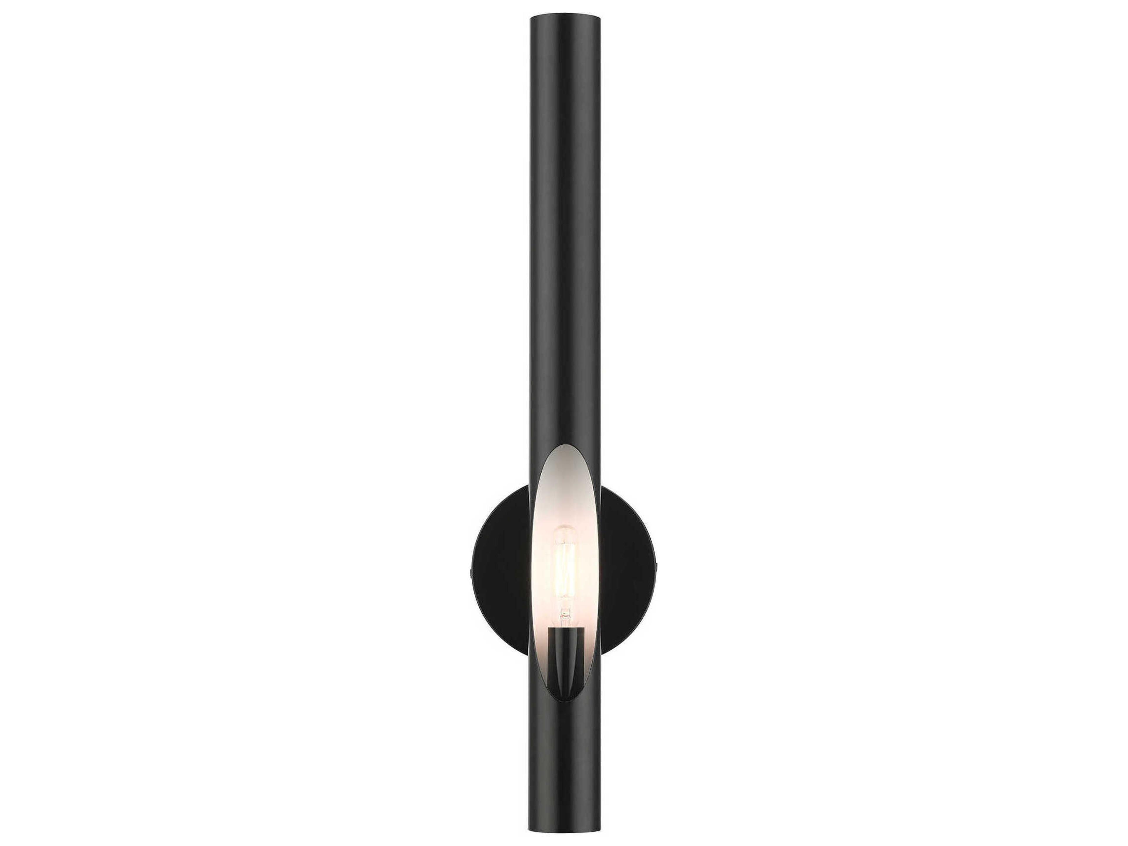 Acra 1-Light Shiny Black Wall Sconce