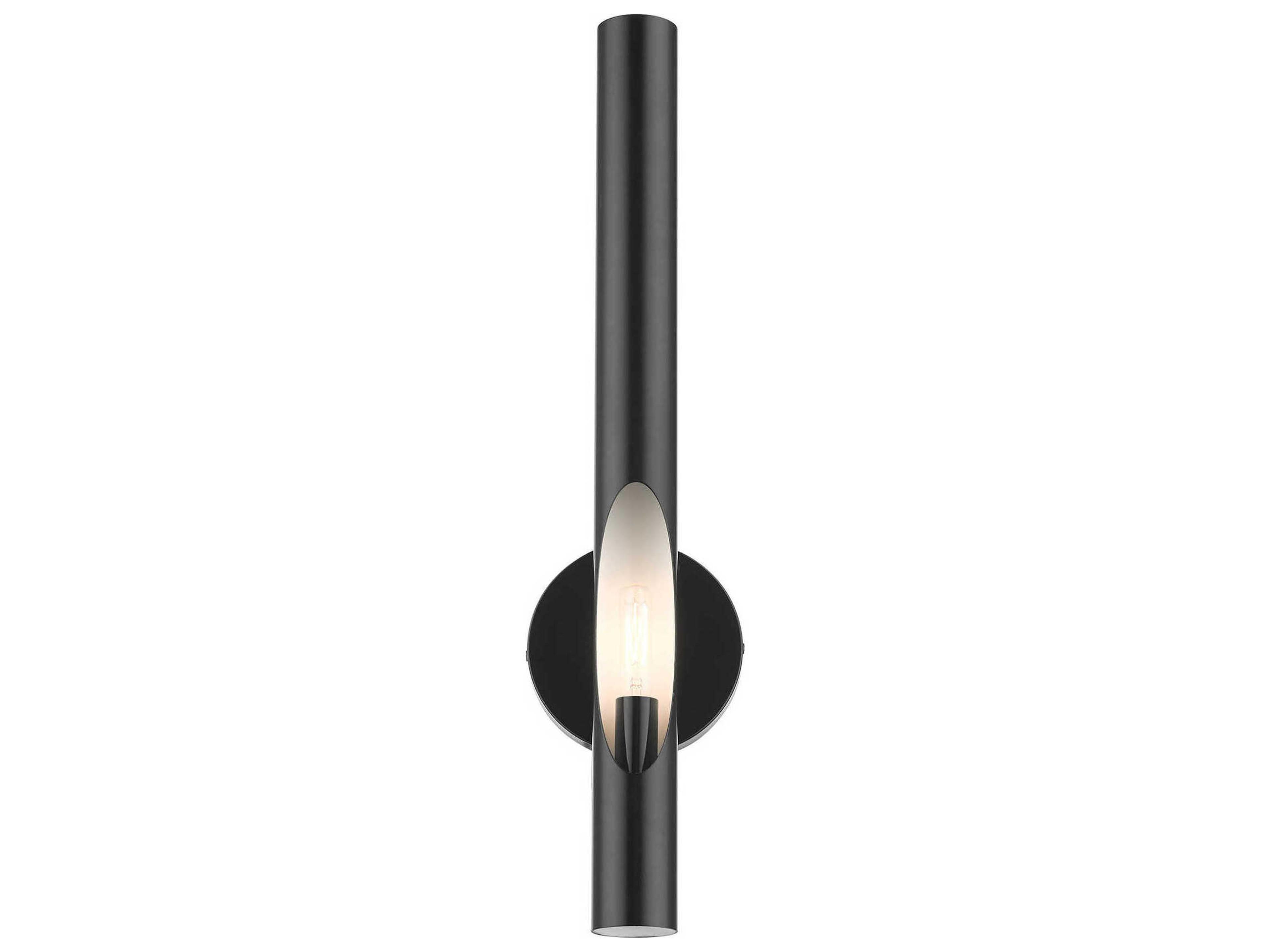 Livex Lighting Acra 1-Light Shiny Black Wall Sconce