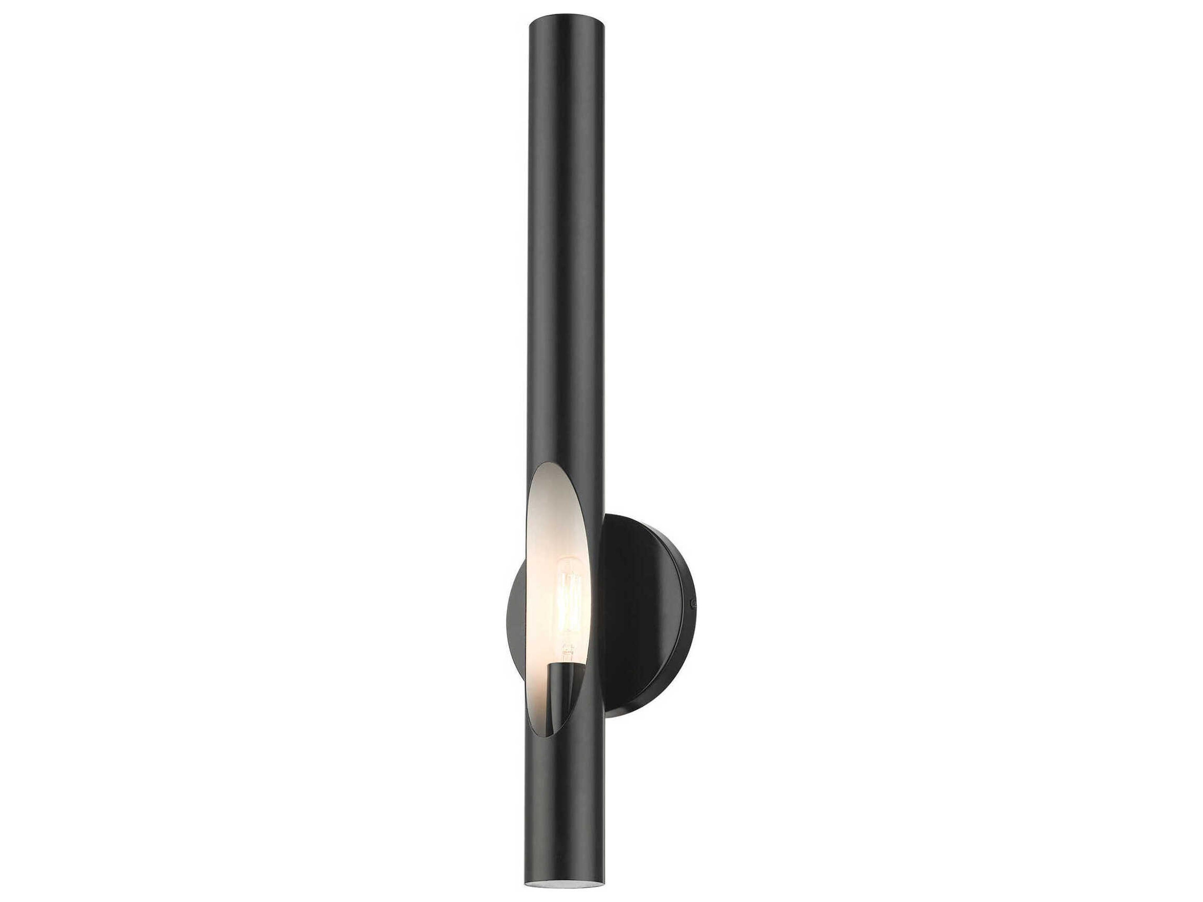 Livex Lighting Acra 1-Light Shiny Black Wall Sconce