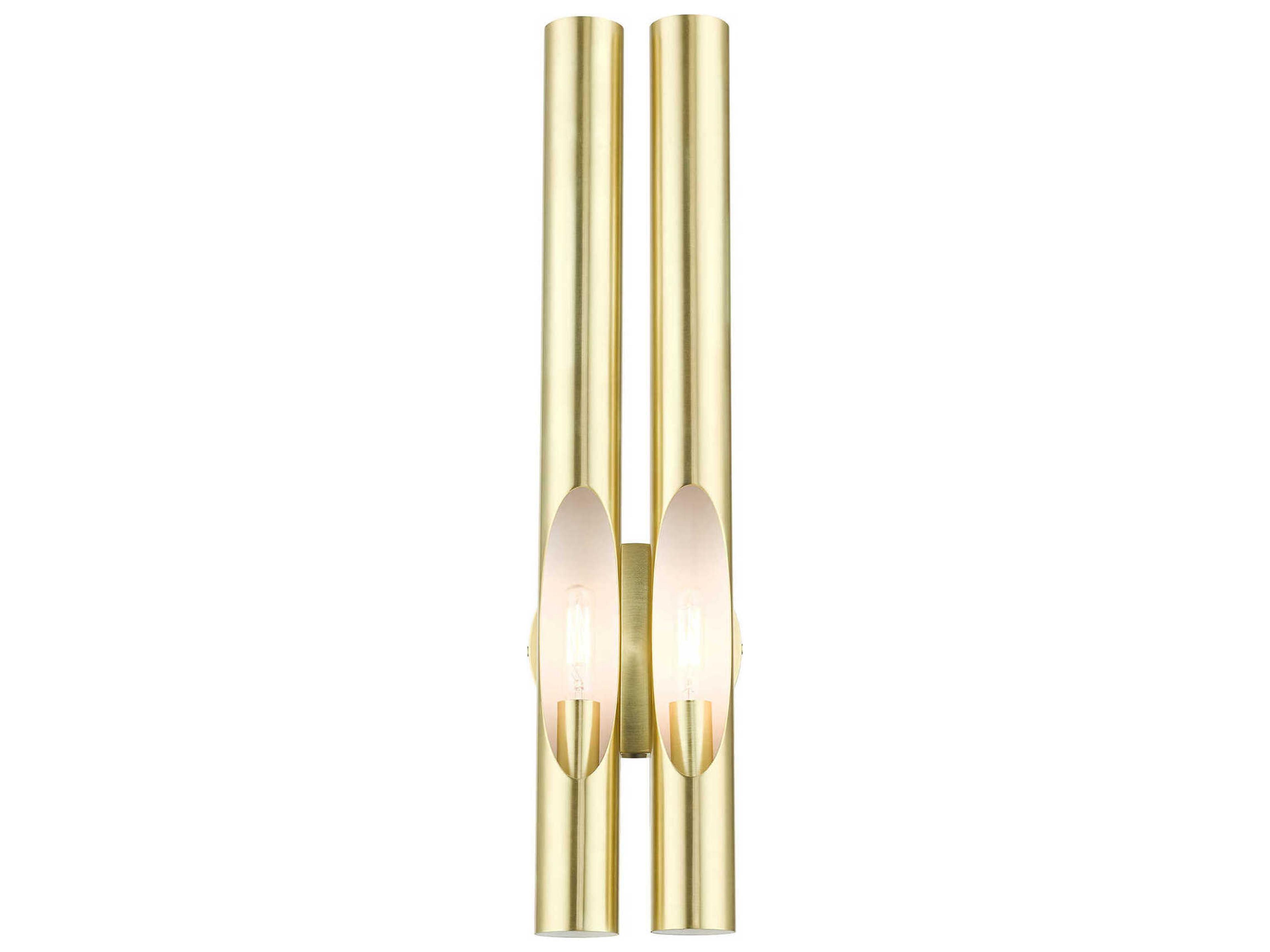 Livex Lighting Acra 2-Light Satin Brass Wall Sconce