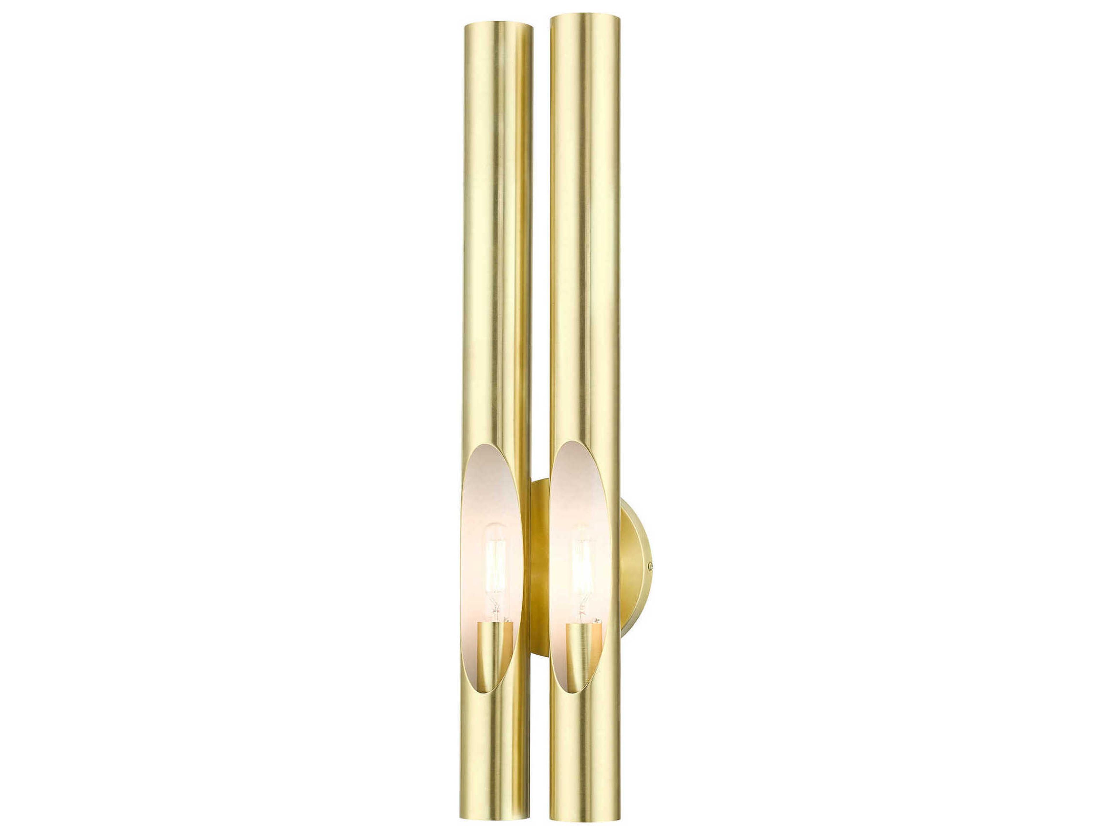 Livex Lighting Acra 2-Light Satin Brass Wall Sconce