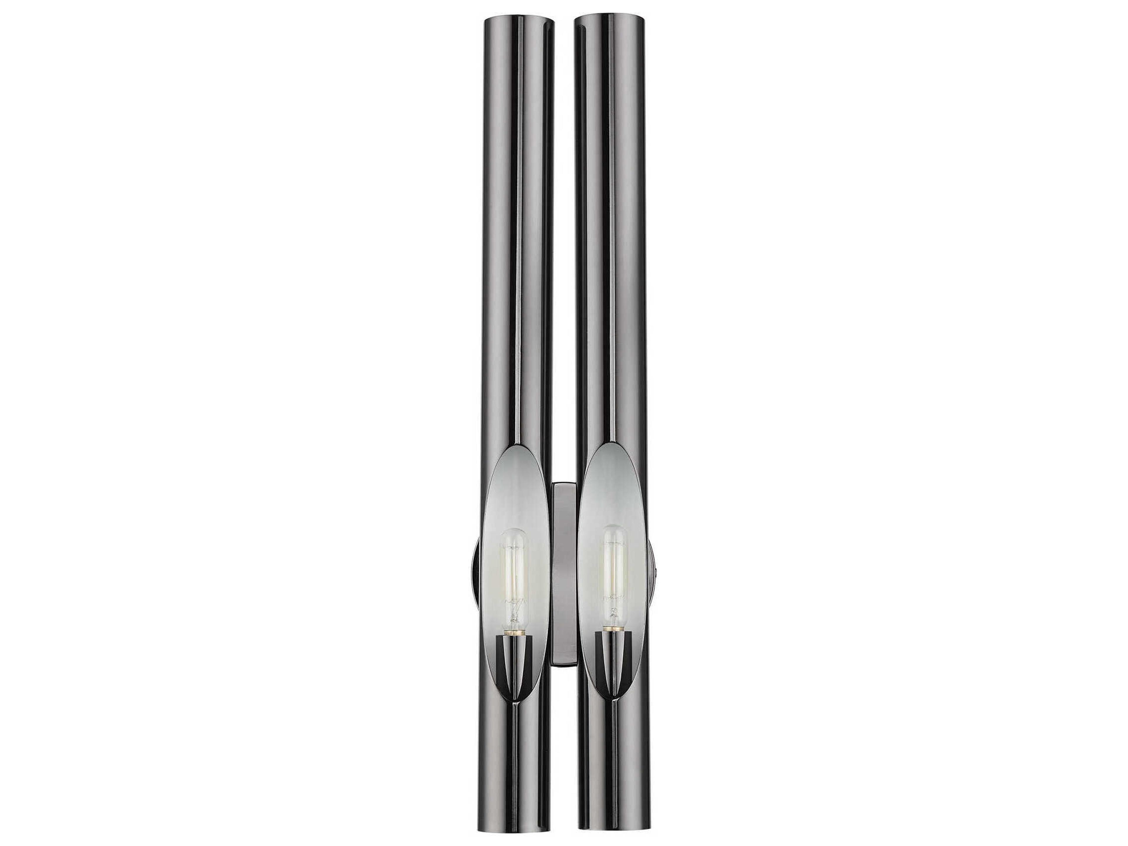 Livex Lighting Acra 2-Light Black Chrome Wall Sconce