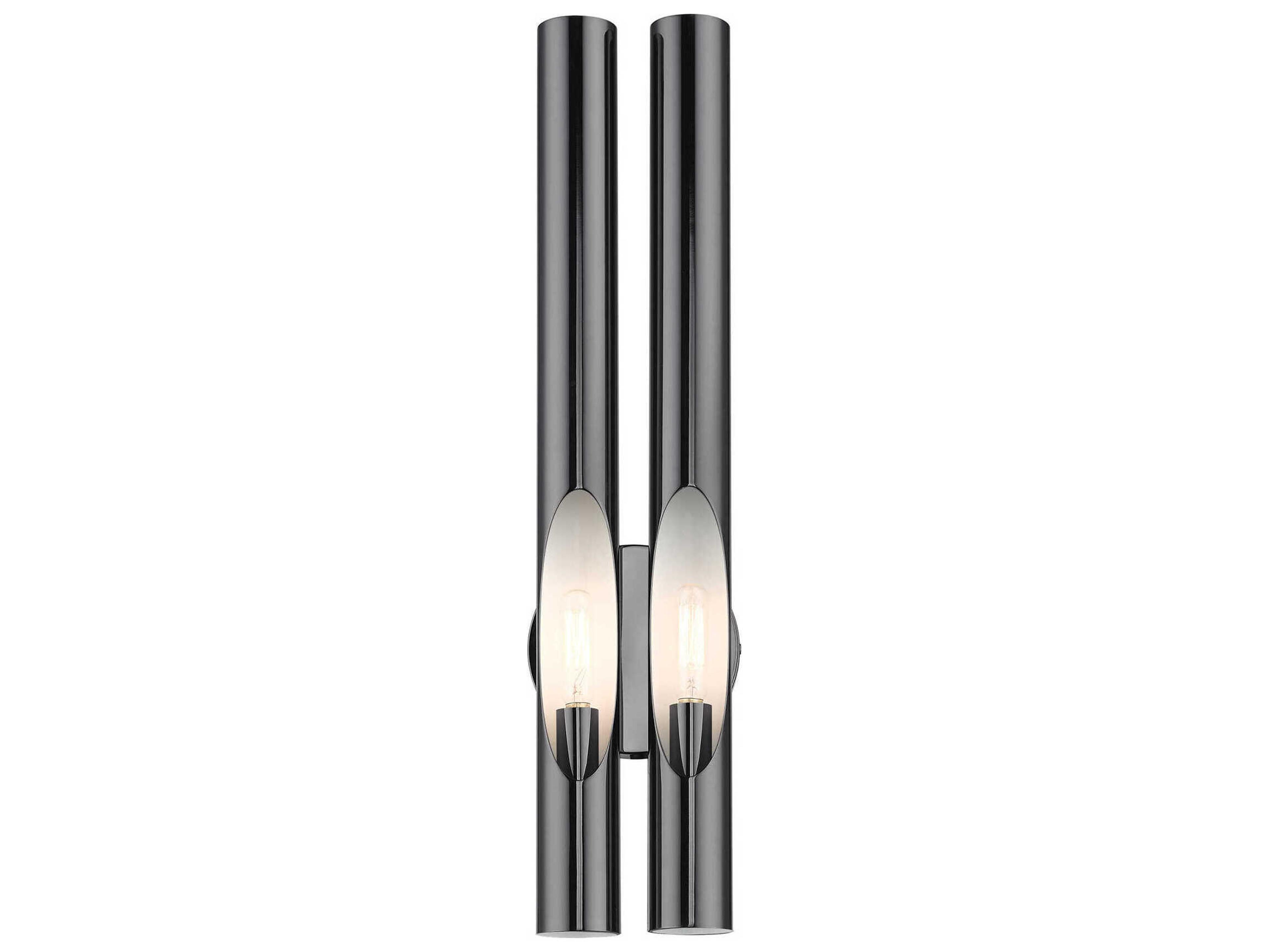 Livex Lighting Acra 2-Light Black Chrome Wall Sconce
