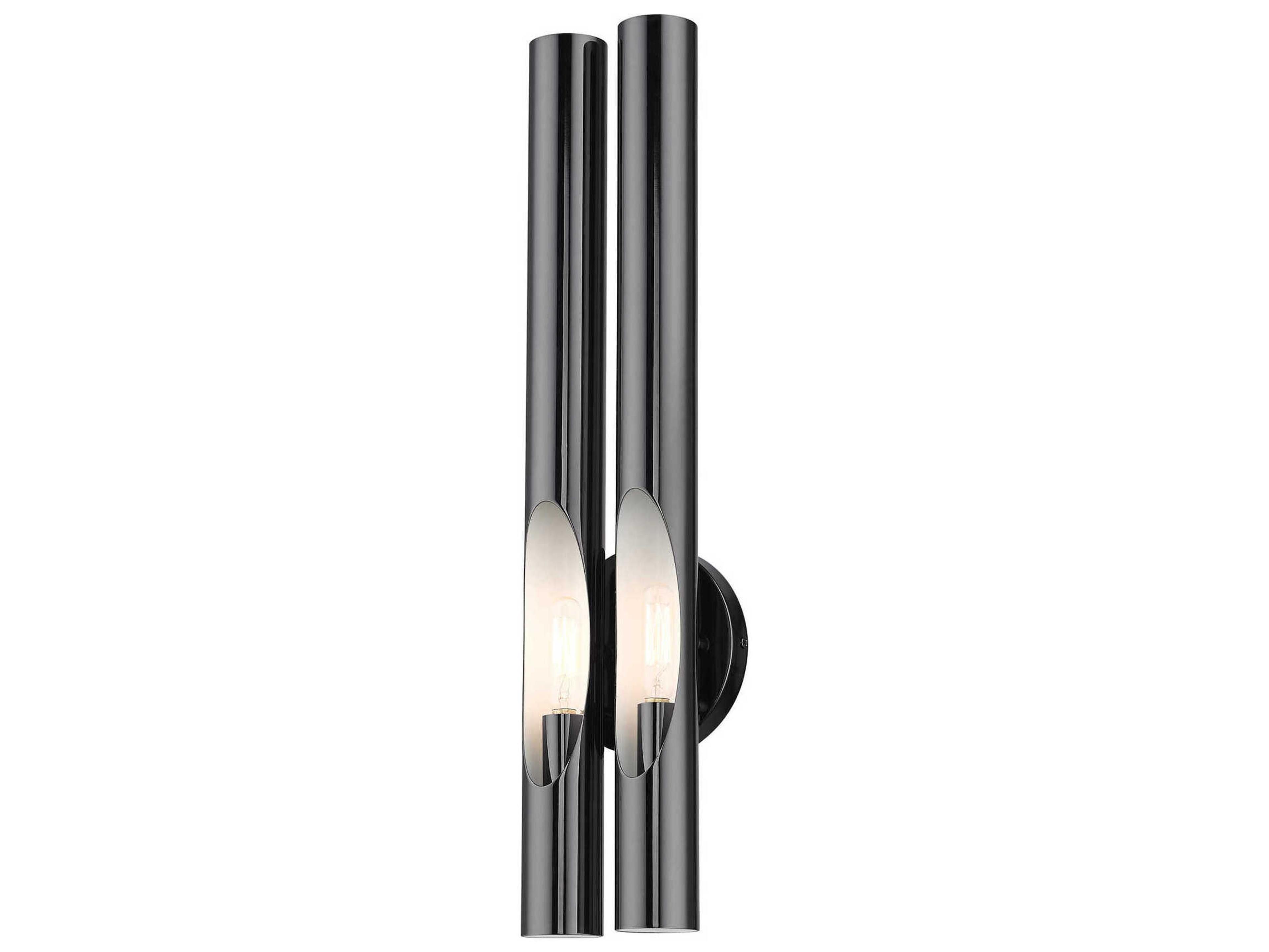 Livex Lighting Acra 2-Light Black Chrome Wall Sconce