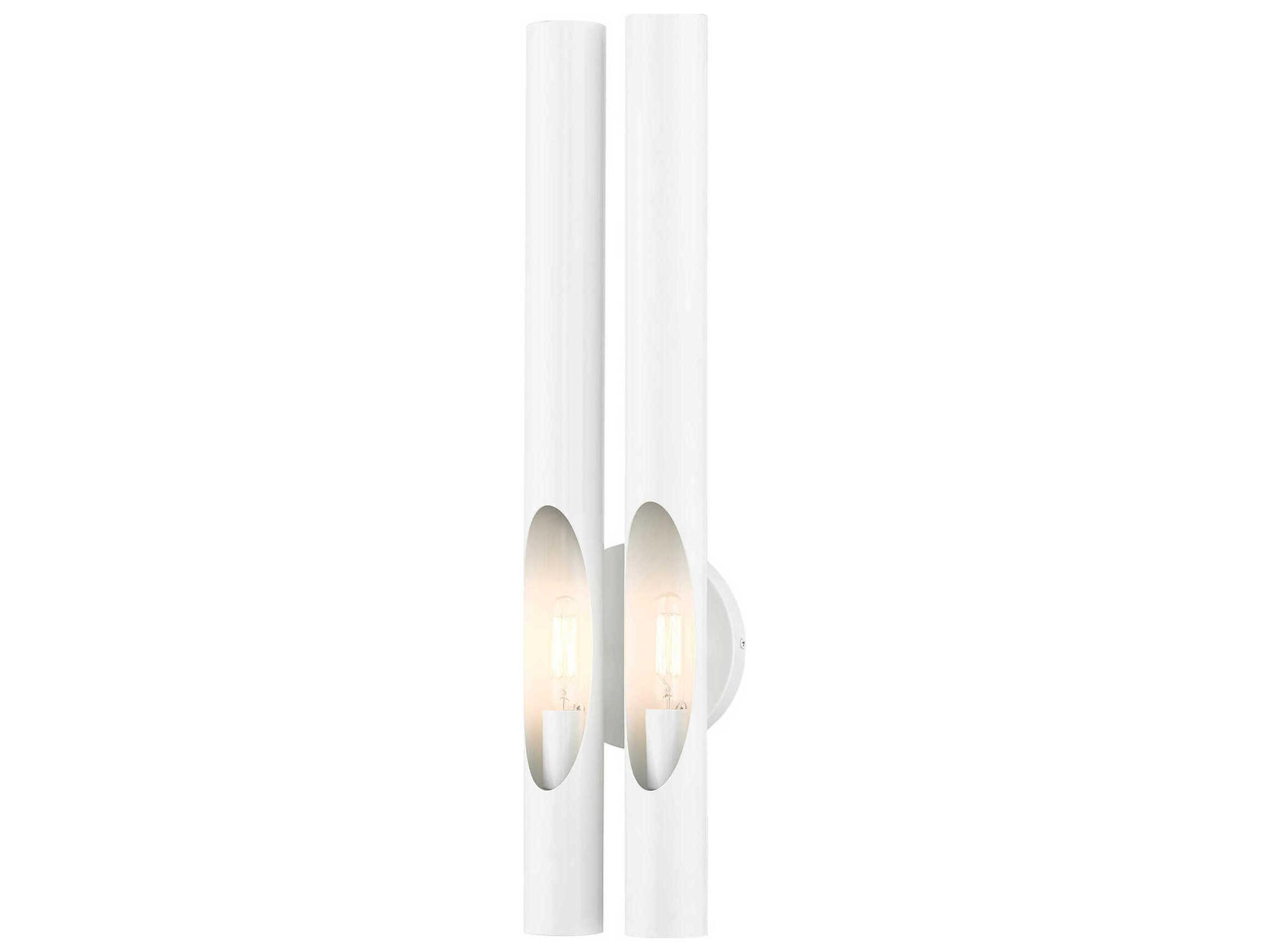 Livex Lighting Acra 2-Light Shiny White Wall Sconce