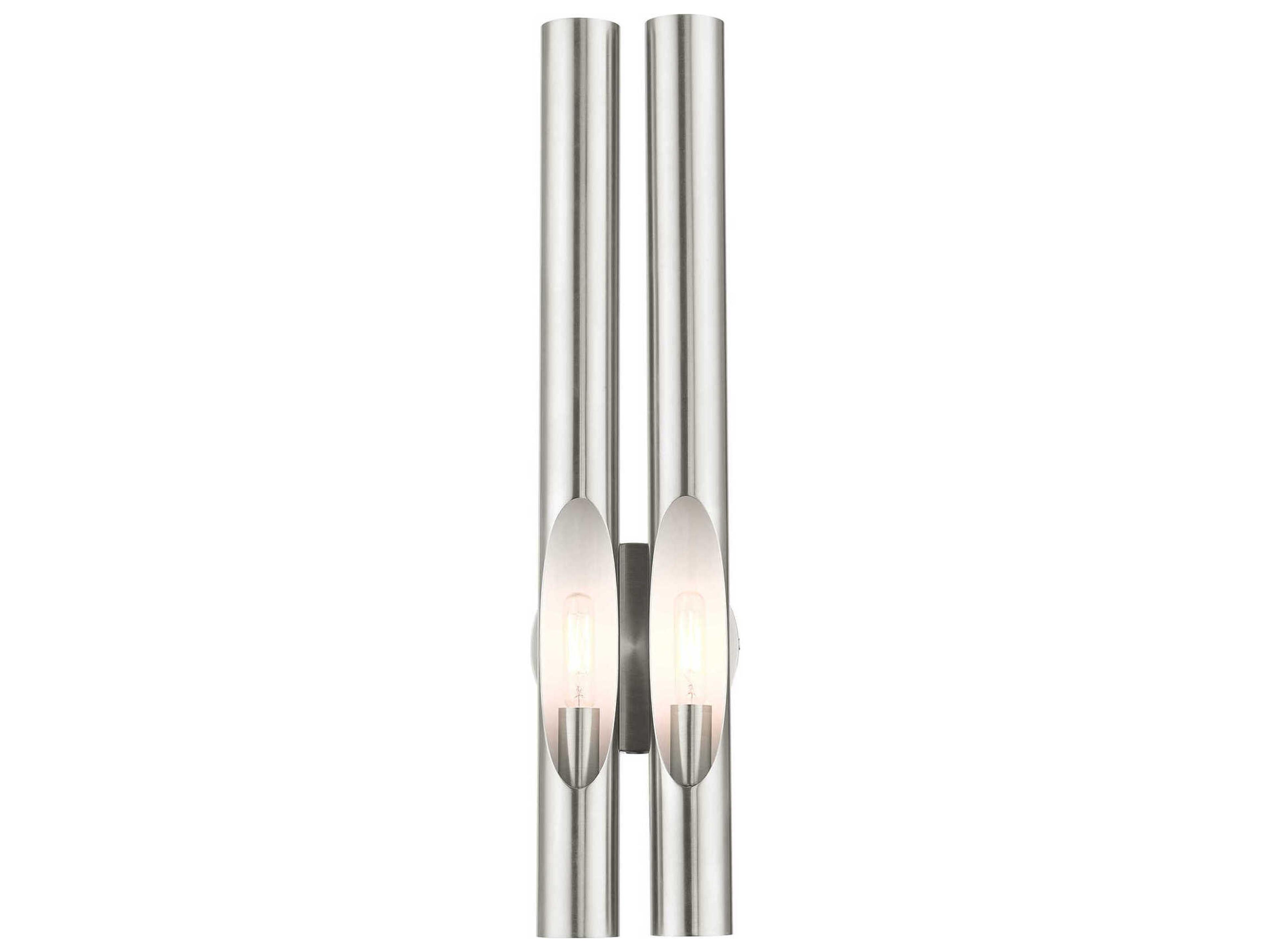 Acra 2-Light Brushed Nickel Wall Sconce