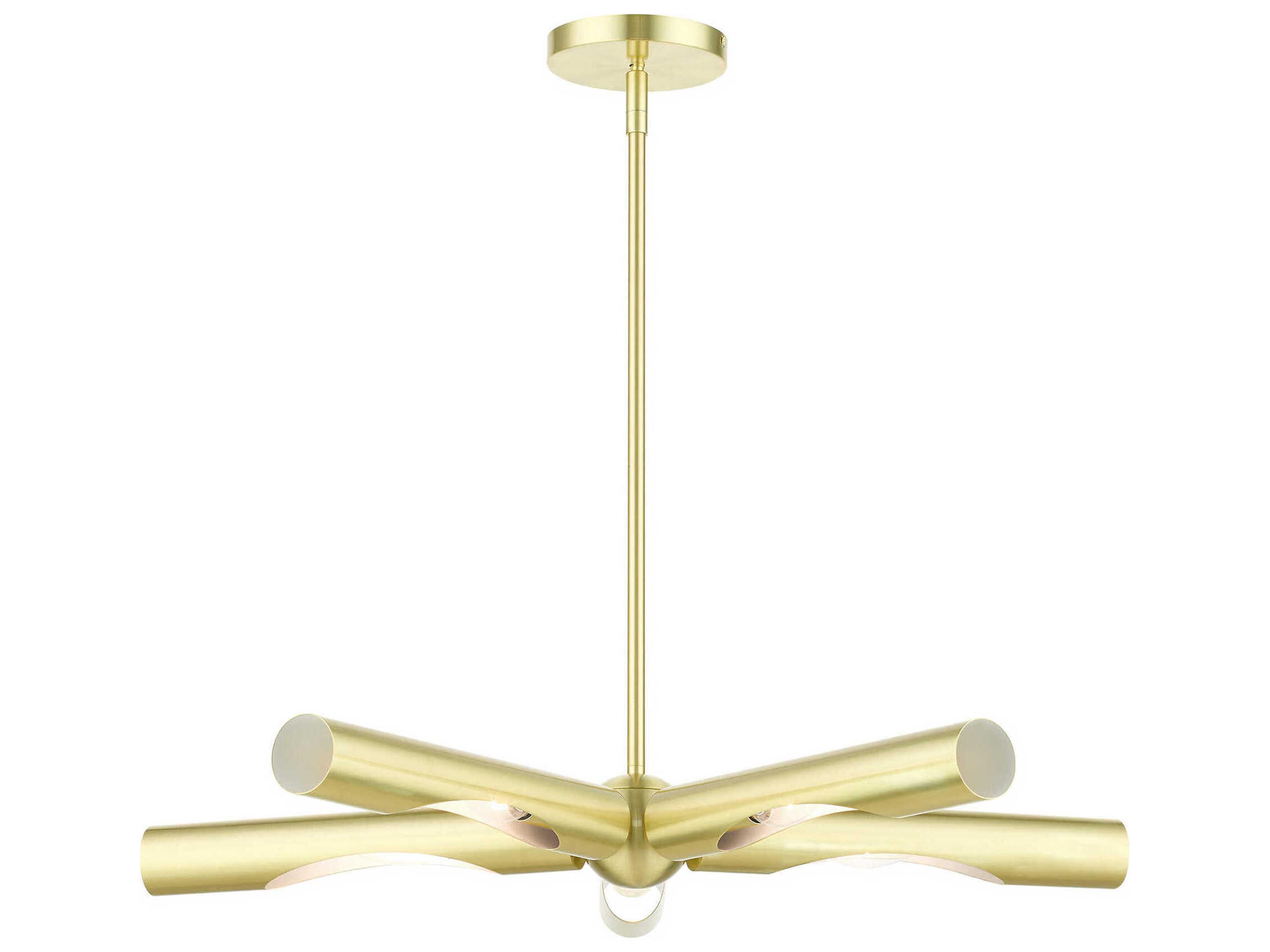 Livex Lighting Acra 5-Light Satin Brass Chandelier
